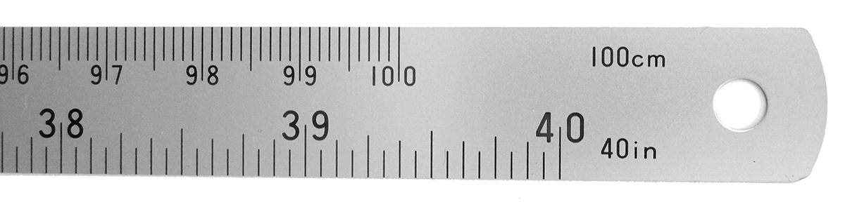 182-309 Mitutoyo 1 m Steel Ruler Degree, inch, Metric, Minute