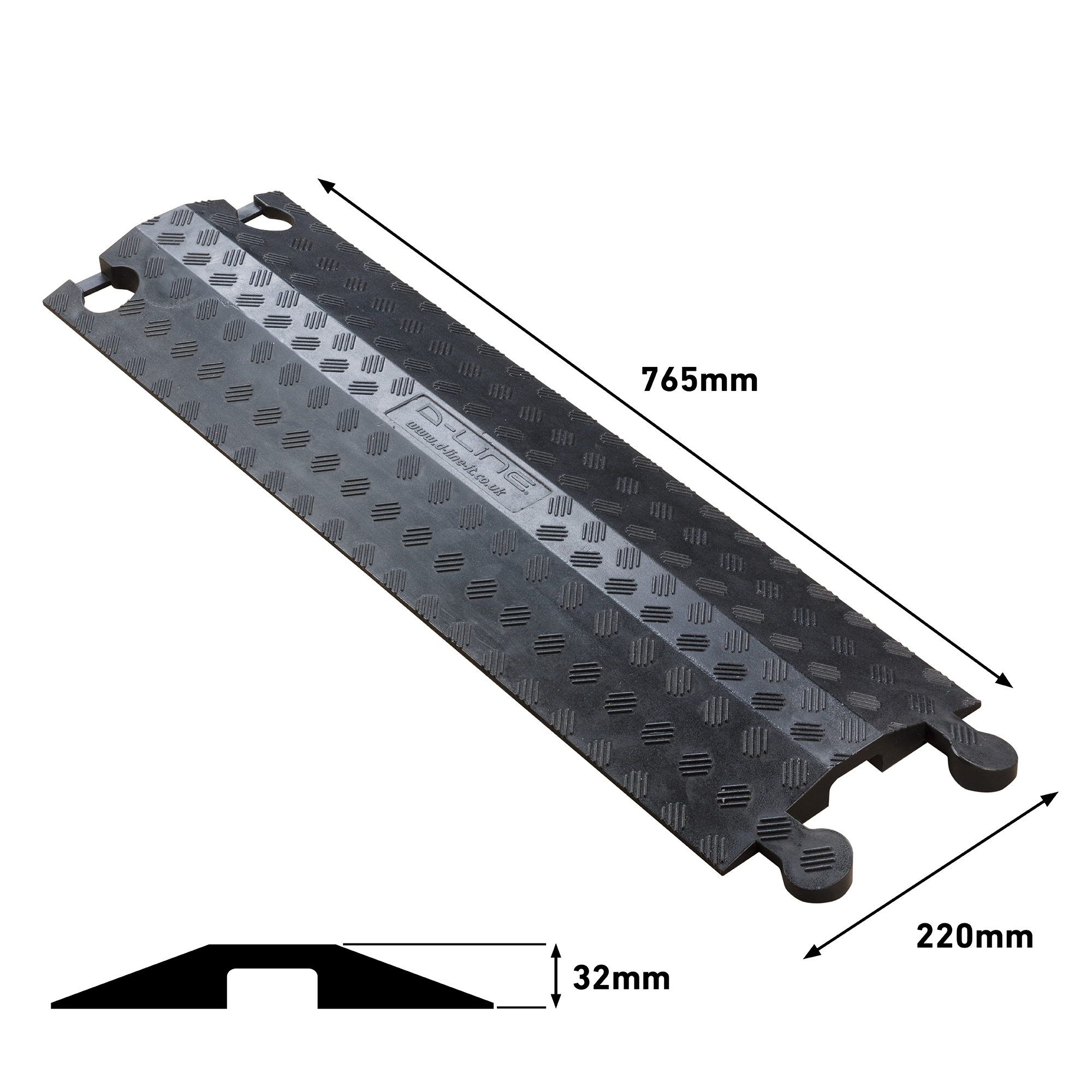 182-3877 RS PRO 765 mm Black Cable Cover in Polyurethane, 45 mm ID