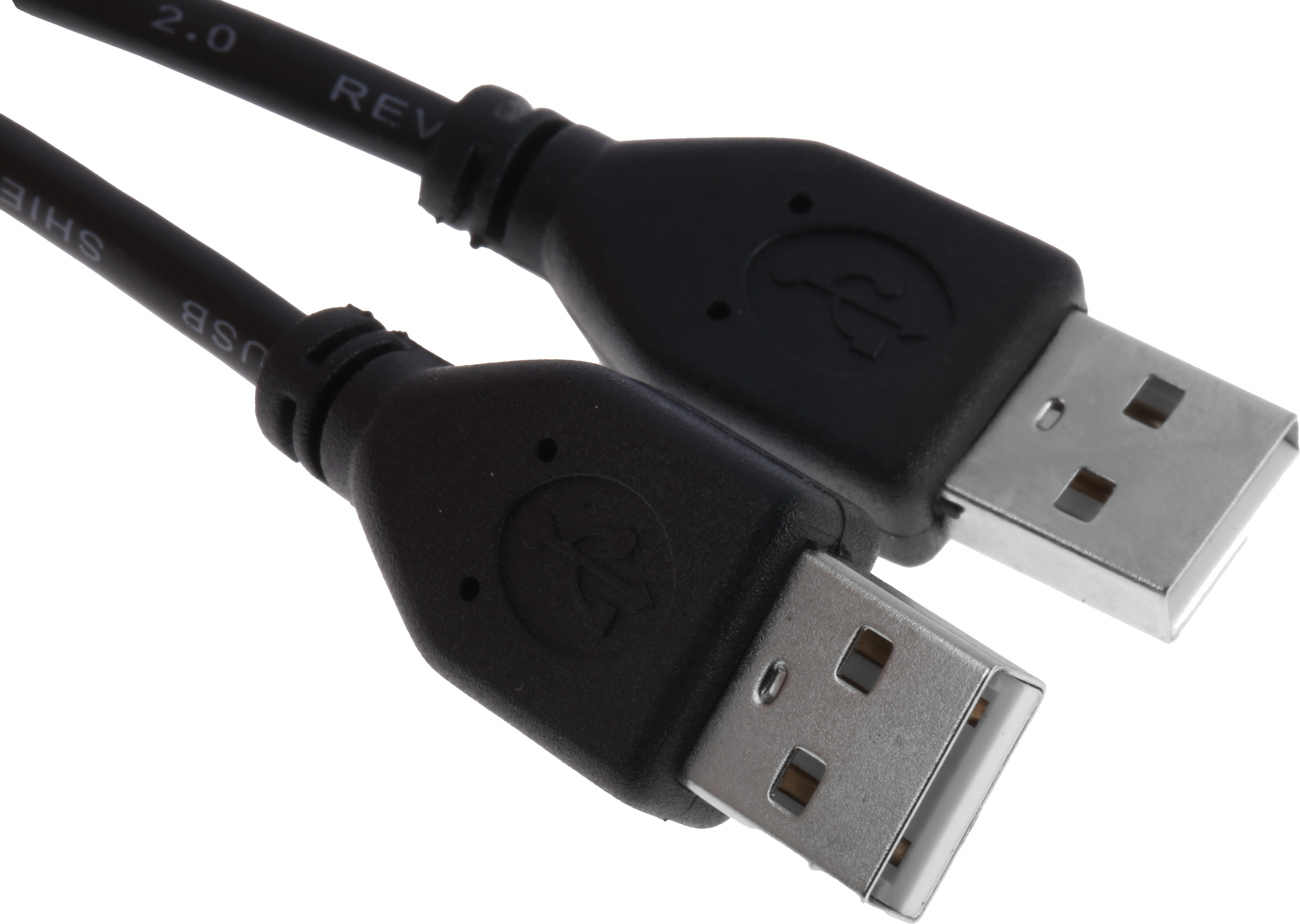RS PRO IC Socket USB Cable, Male USB Type A to Male, USB 2.0 USB Type A, Black, 1 m