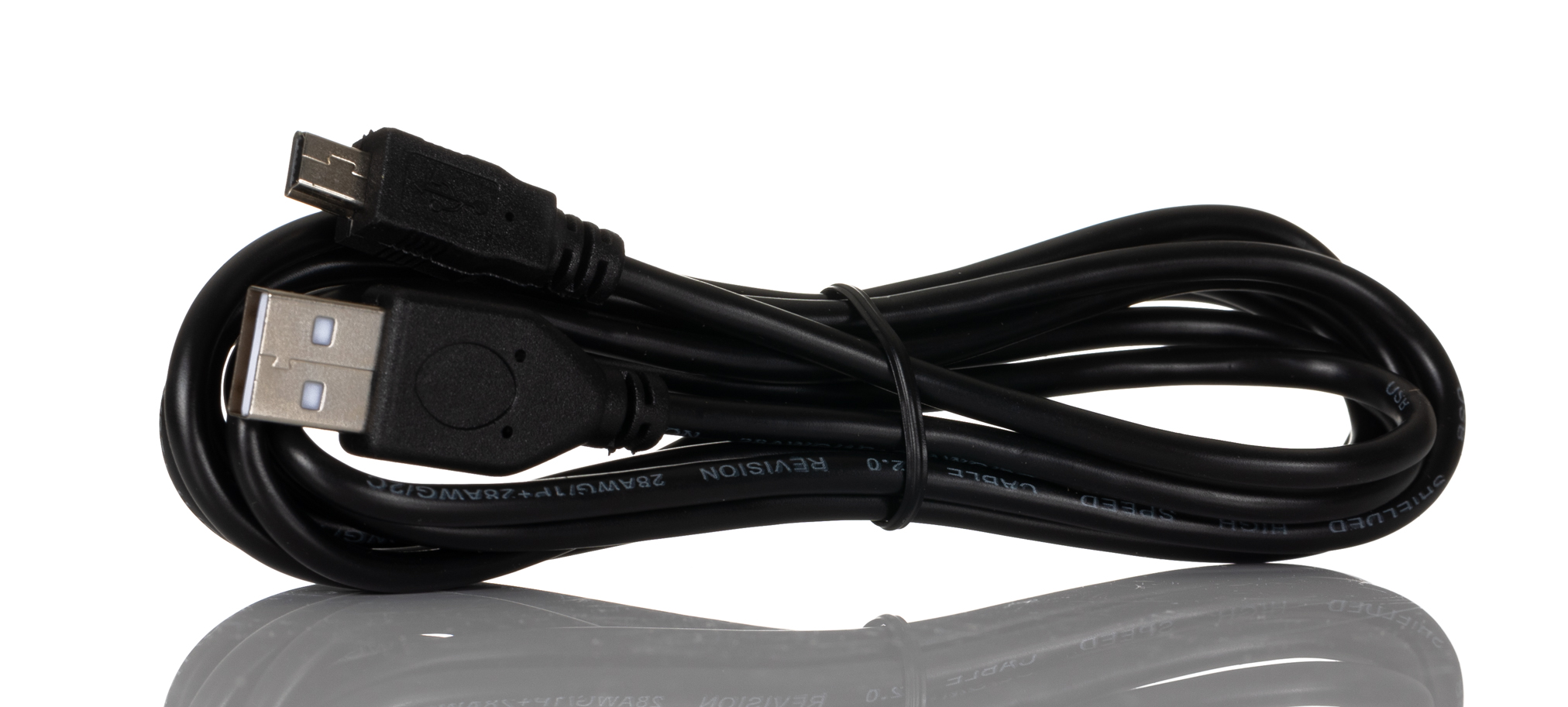 RS PRO IC Socket USB Cable, Male USB Type A to Male, USB 2.0 Mini USB Type B, Black, 1.8 m