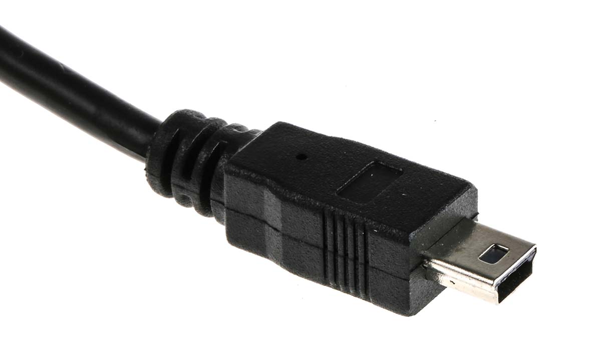 RS PRO IC Socket USB Cable, Male USB Type A to Male, USB 2.0 Mini USB Type B, Black, 3 m