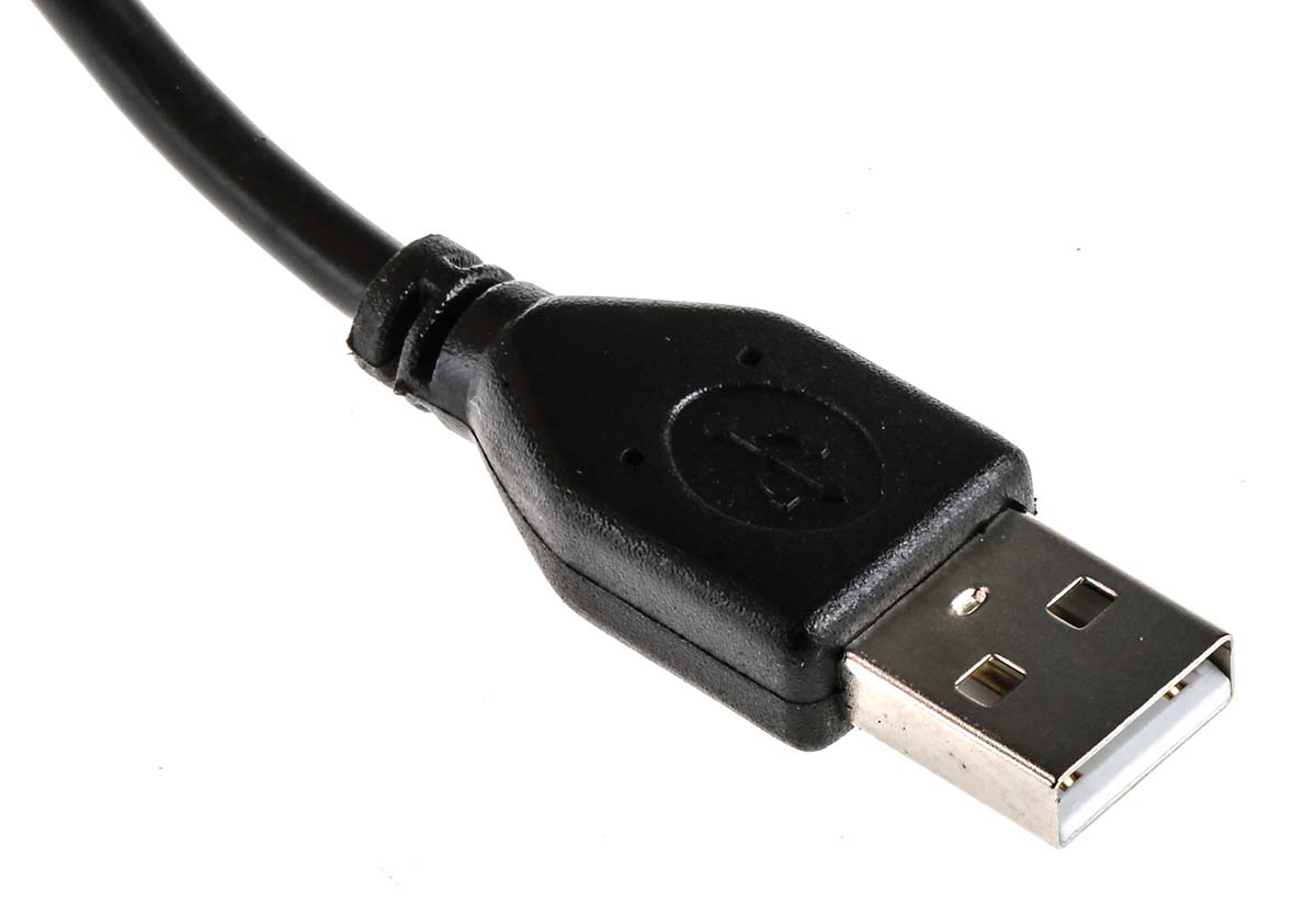 182-8494 RS PRO IC Socket USB Cable, Male USB Type A to Male, USB 2.0 Mini USB Type B, Black, 5 m