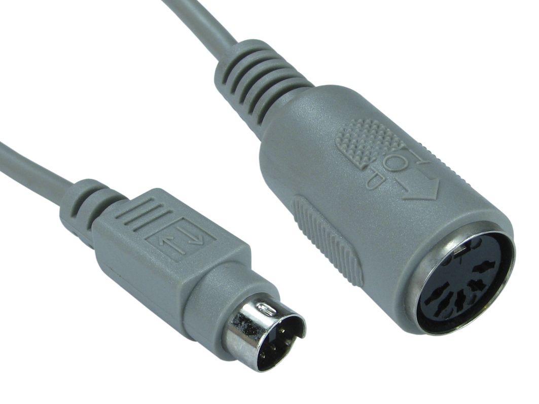 RS PRO Male PS/2 to Female Mini DIN KVM Cable