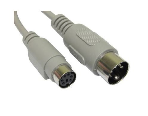RS PRO Male PS/2 to Female Mini DIN KVM Cable