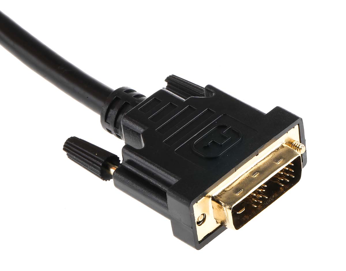 RS PRO, Male DVI-D Single Link to Male DVI-D Cable, 5 m Black sheath Polyvinyl Chloride