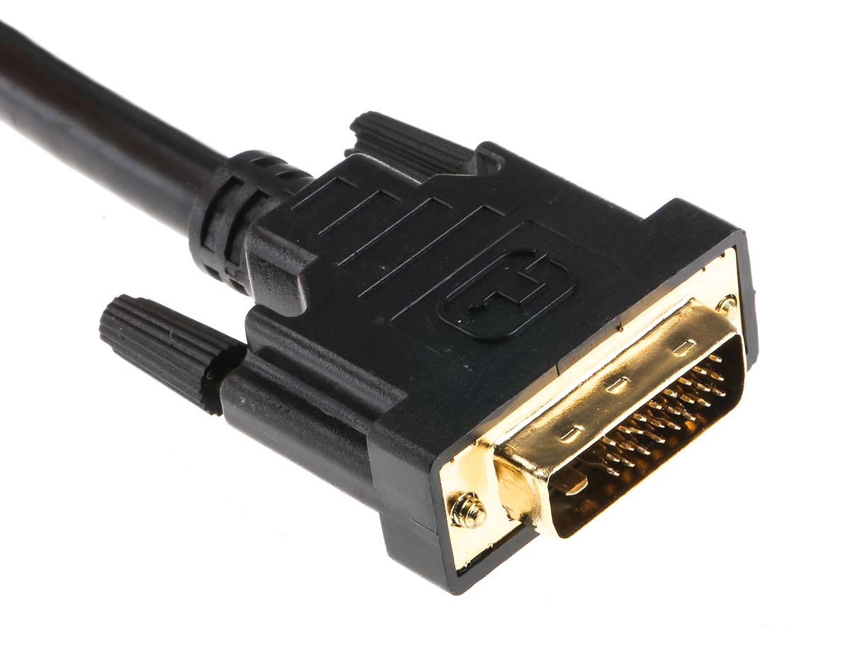 RS PRO, Male DVI-D Dual Link to Male DVI-D Cable, 5 m Black sheath Polyvinyl Chloride