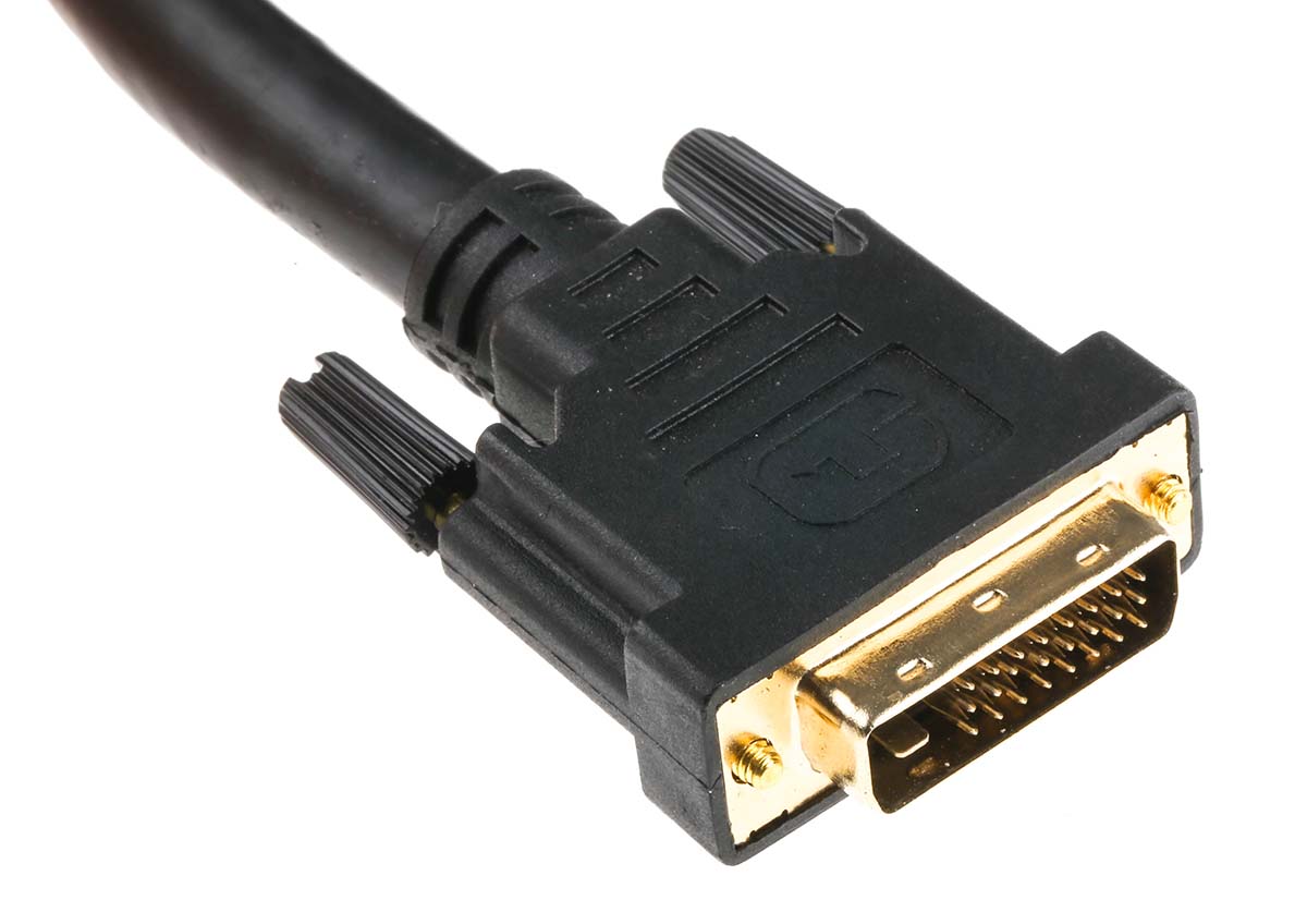 RS PRO, Male DVI-D Dual Link to Male DVI-D Cable, 10 m Black sheath Polyvinyl Chloride
