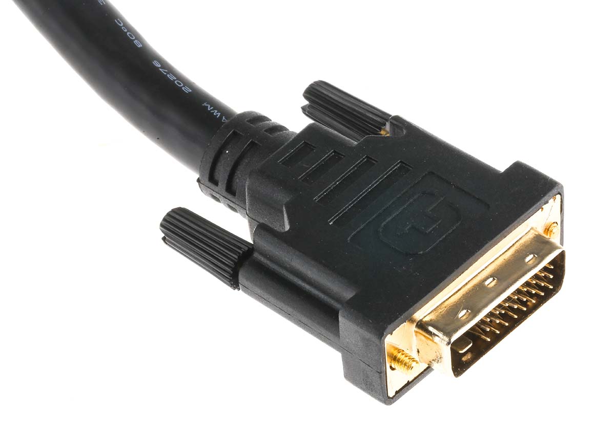 182-8568 RS PRO, Male DVI-D Dual Link to Male DVI-D Cable, 10 m Black sheath Polyvinyl Chloride