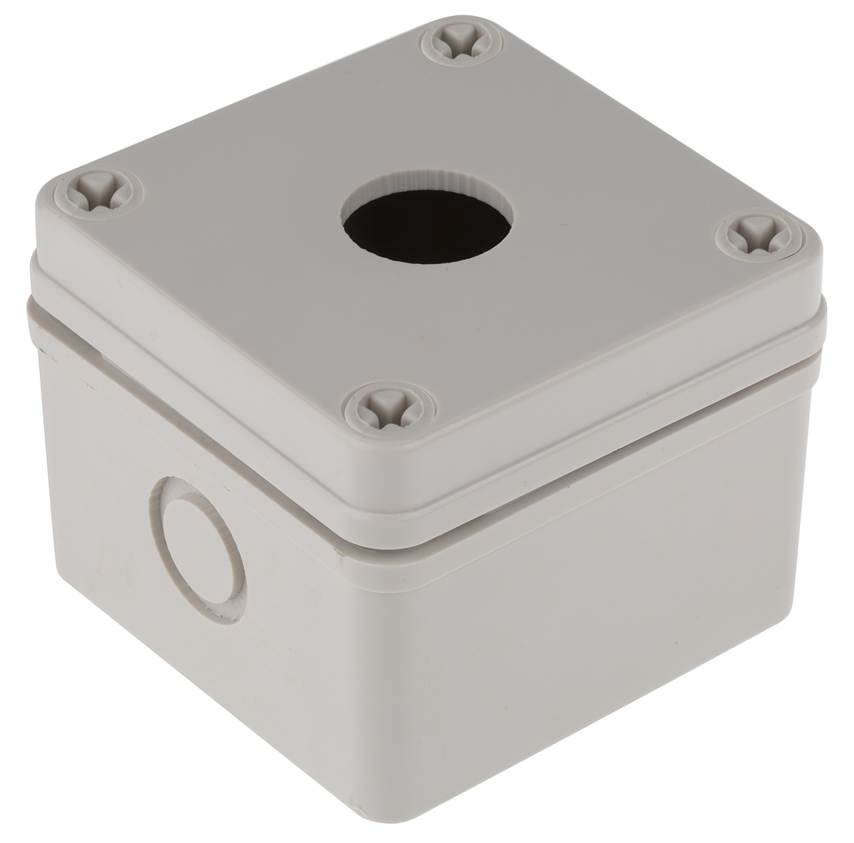 RS PRO Grey Plastic Push Button Enclosure - 1 Hole 22.5 mm Diameter
