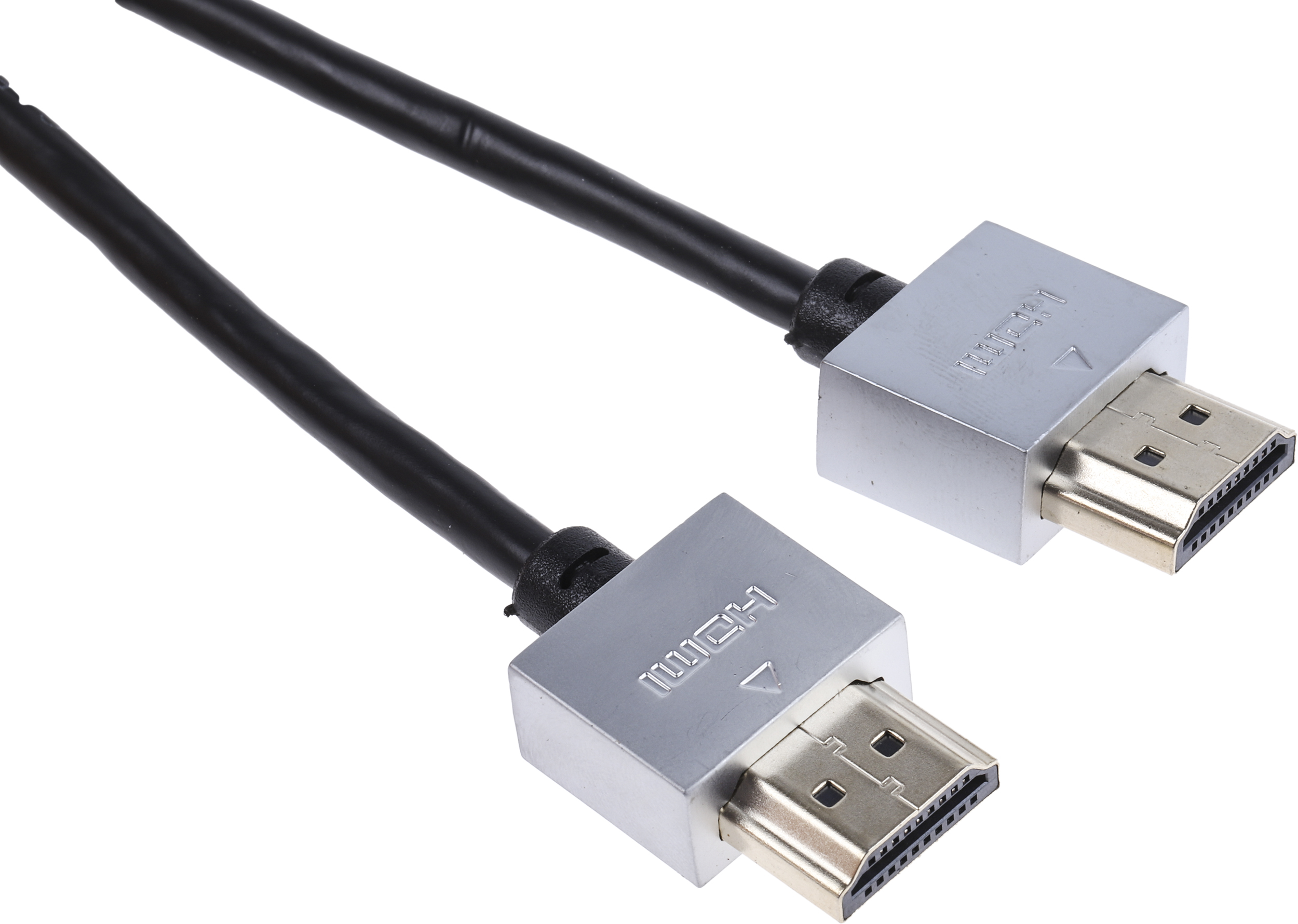 RS PRO CDLHDFLEX series, 50 cm 4K HDMI Cable, - Male HDMI to Male HDMI, Black