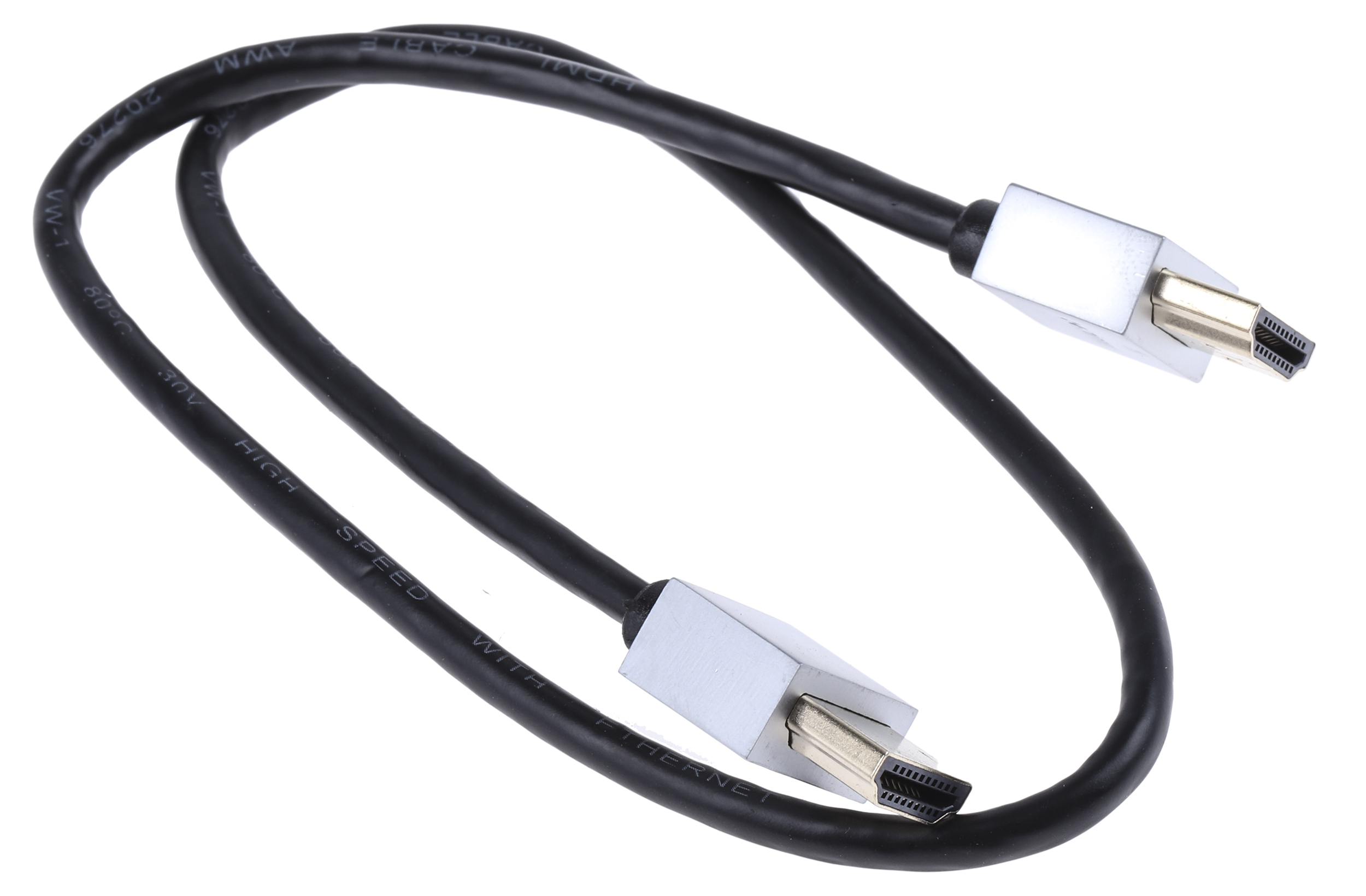 182-8768 RS PRO CDLHDFLEX series, 50 cm 4K HDMI Cable, - Male HDMI to Male HDMI, Black