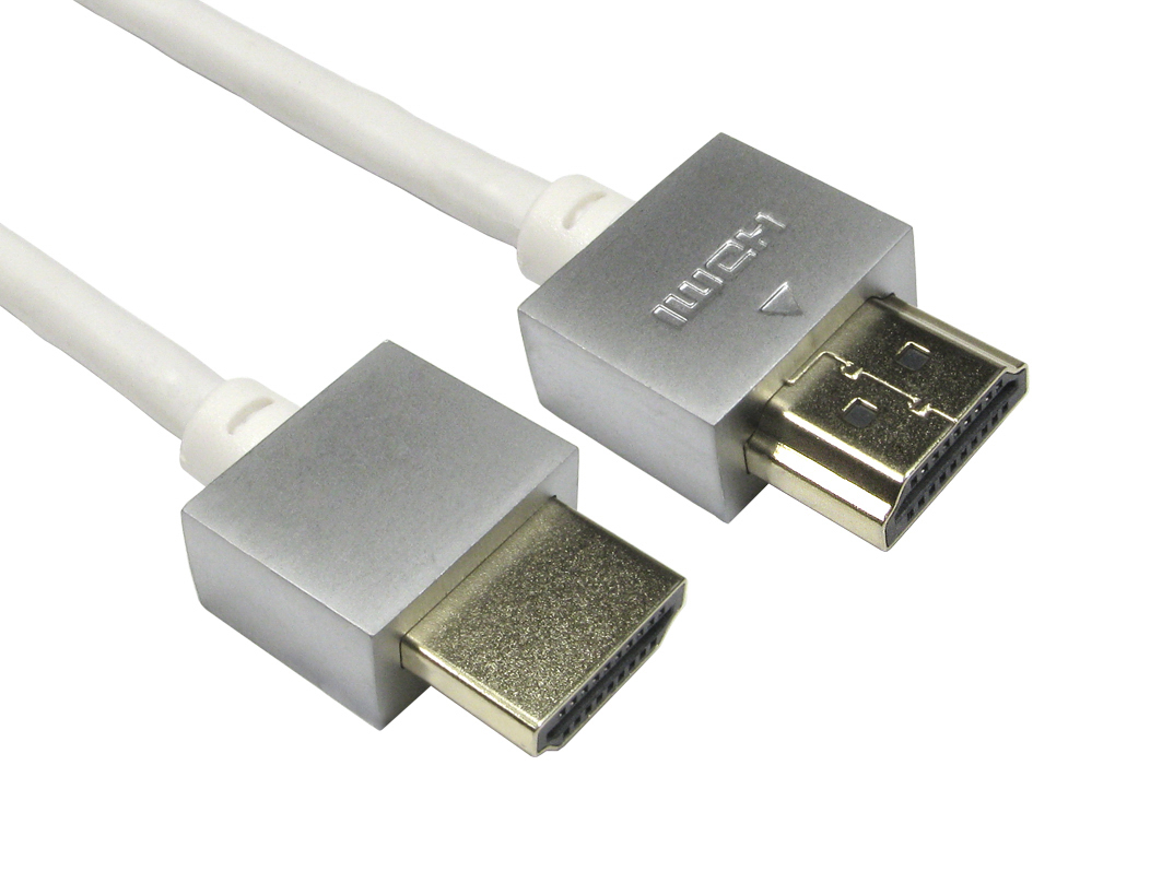 RS PRO CDLHDFLEX series, 50 cm 4K HDMI Cable, - Male HDMI to Male HDMI, White