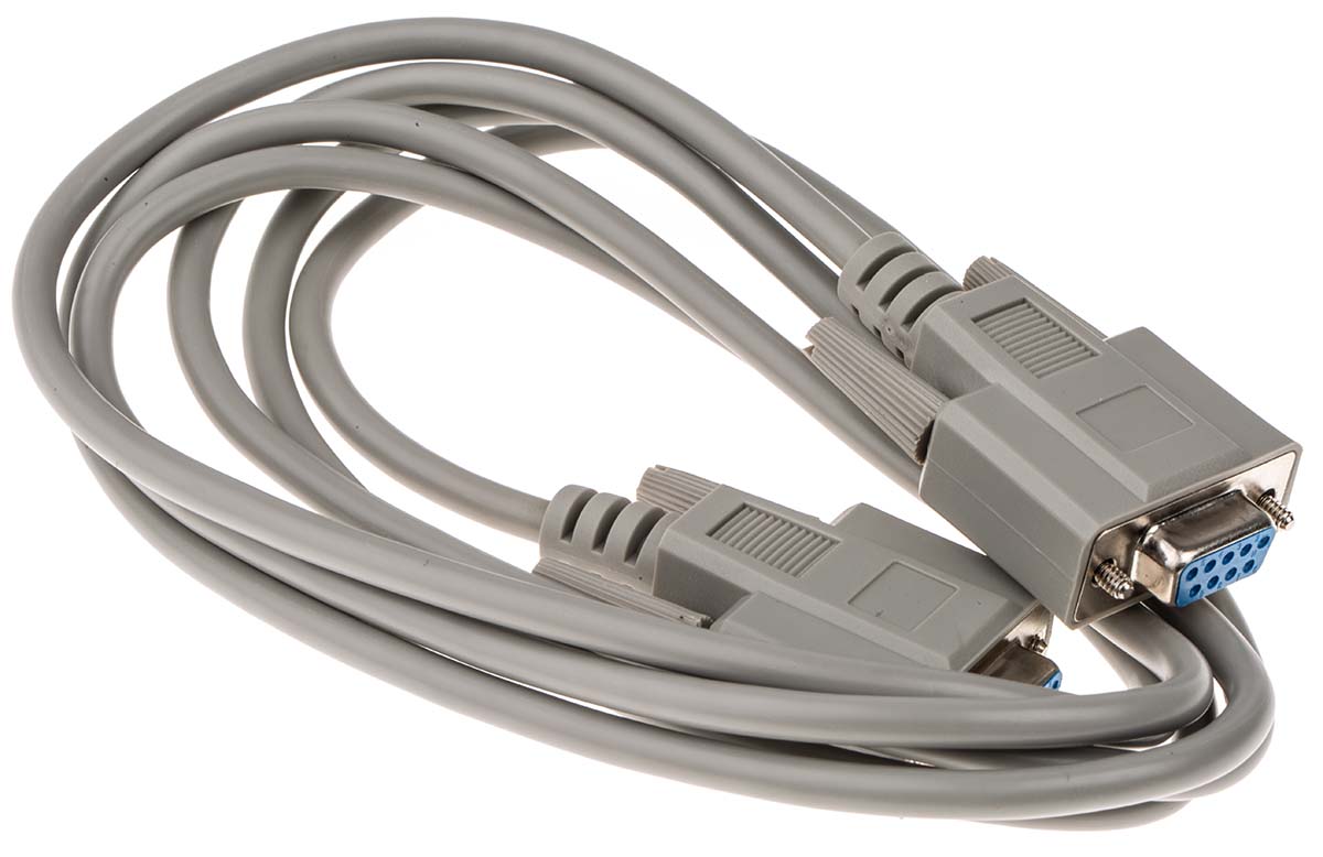 RS PRO Female D-Sub 9-Pin to Female DB9 Serial Cable, 2 m Polyvinyl Chloride, EX Series