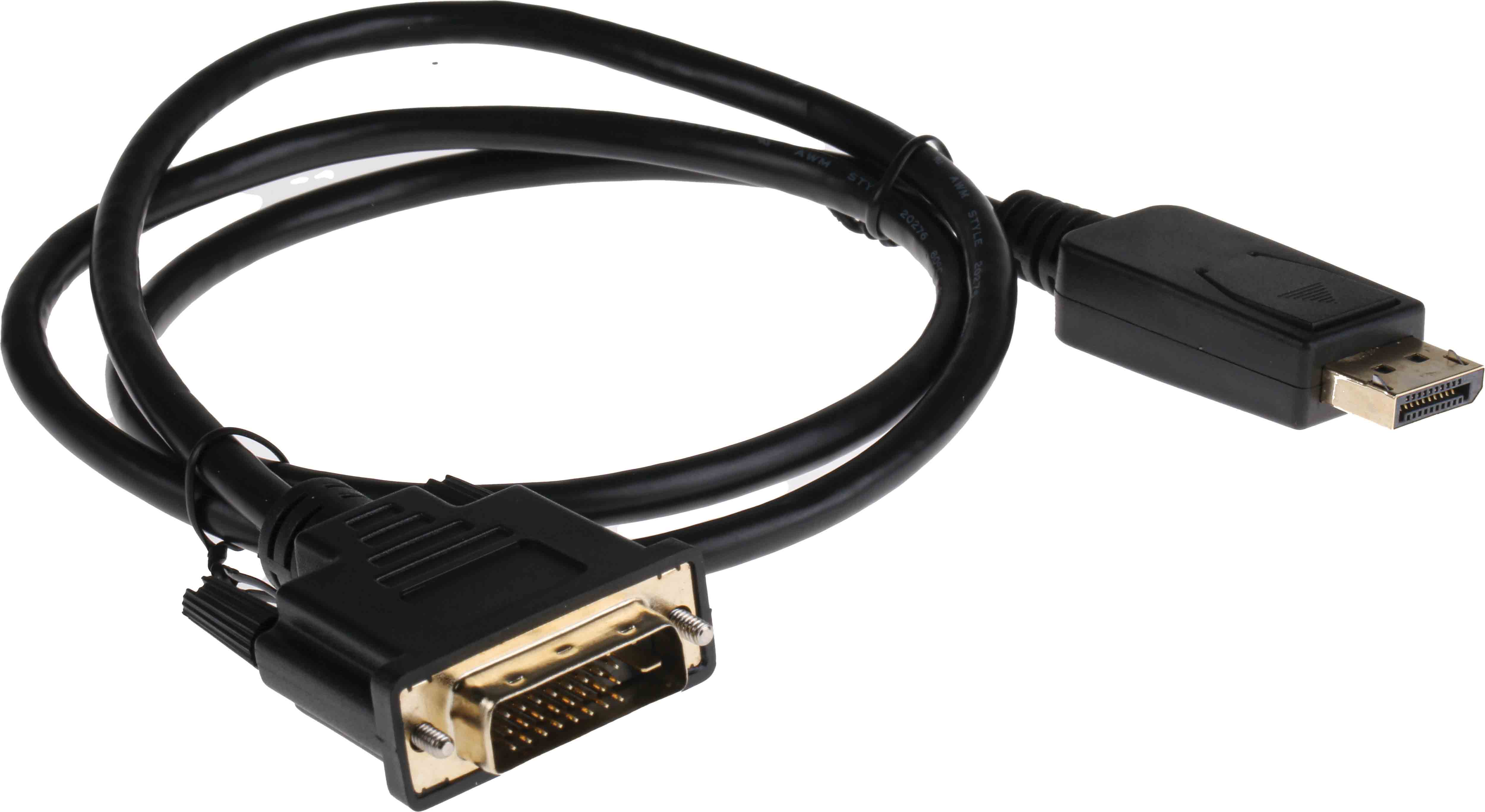 182-8784 RS PRO Male DisplayPort to Male DVI-D, Polyvinyl Chloride DisplayPort Cable, 1 m