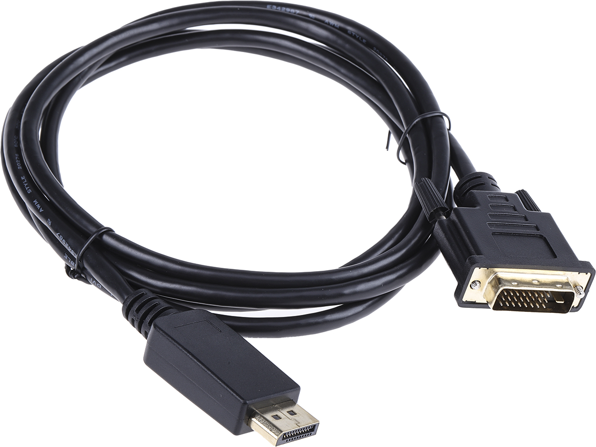182-8787 RS PRO Male DVI-D Dual Link to Male DVI-D, Polyvinyl Chloride DisplayPort Cable, 3 m