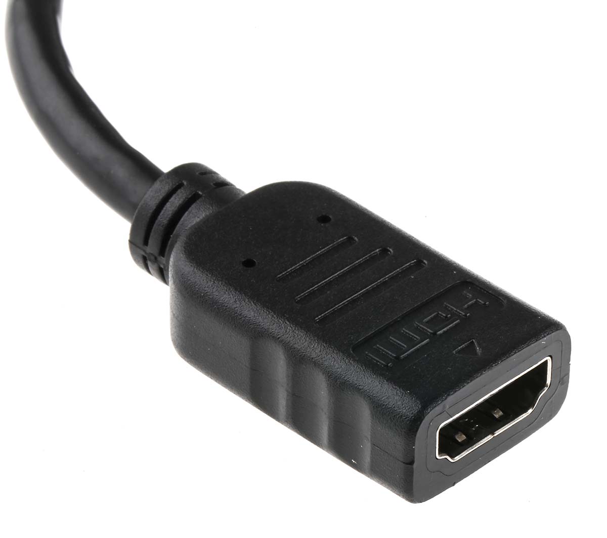 RS PRO Male DisplayPort to Female HDMI, Polyvinyl Chloride DisplayPort Cable, 150 mm