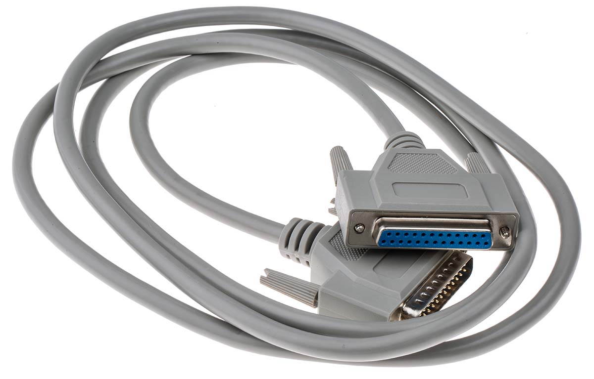 RS PRO Male D-Sub 25-Pin to Female DB25 Serial Cable, 2 m Polyvinyl Chloride, SL Series