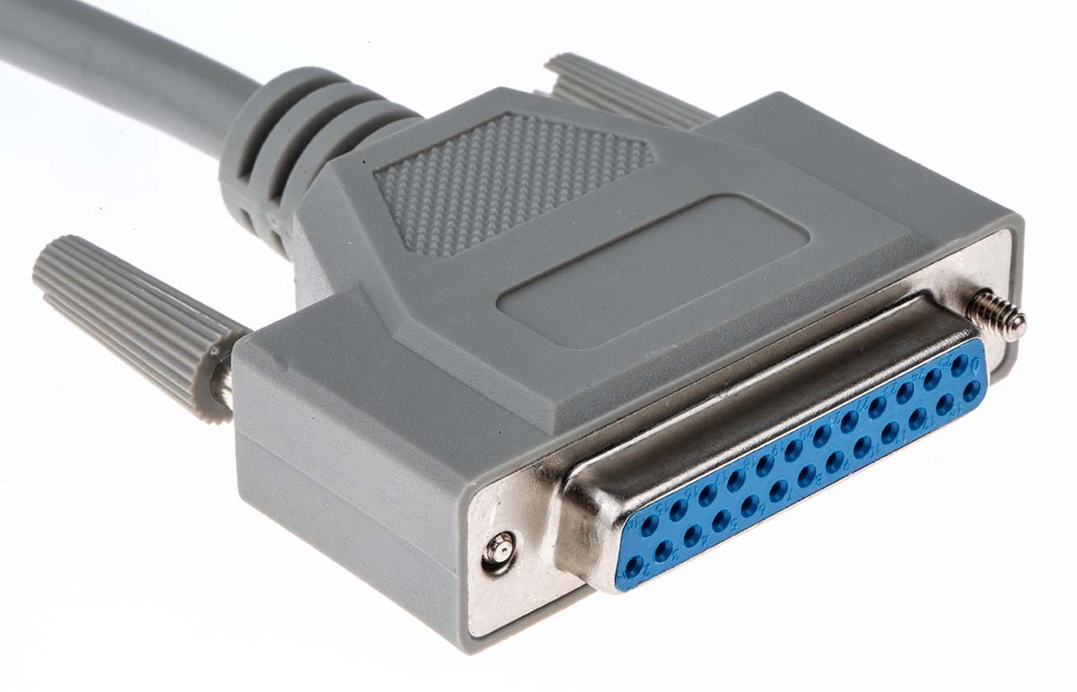 182-8823 RS PRO Male D-Sub 25-Pin to Female DB25 Serial Cable, 2 m Polyvinyl Chloride, SL Series