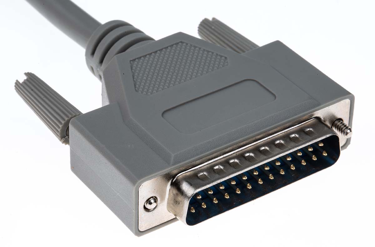 182-8824 RS PRO Male D-Sub 25-Pin to Female DB25 Serial Cable, 10 m Polyvinyl Chloride, SL Series