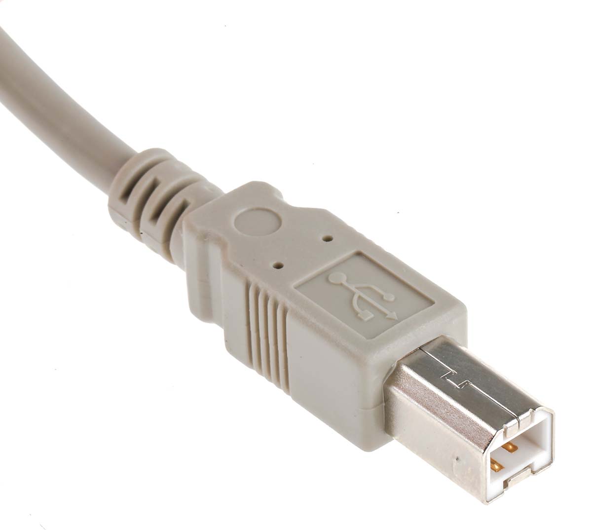 RS PRO IC Socket USB Cable, Male USB Type A to Male, USB 2.0 USB B, Grey, 1 m