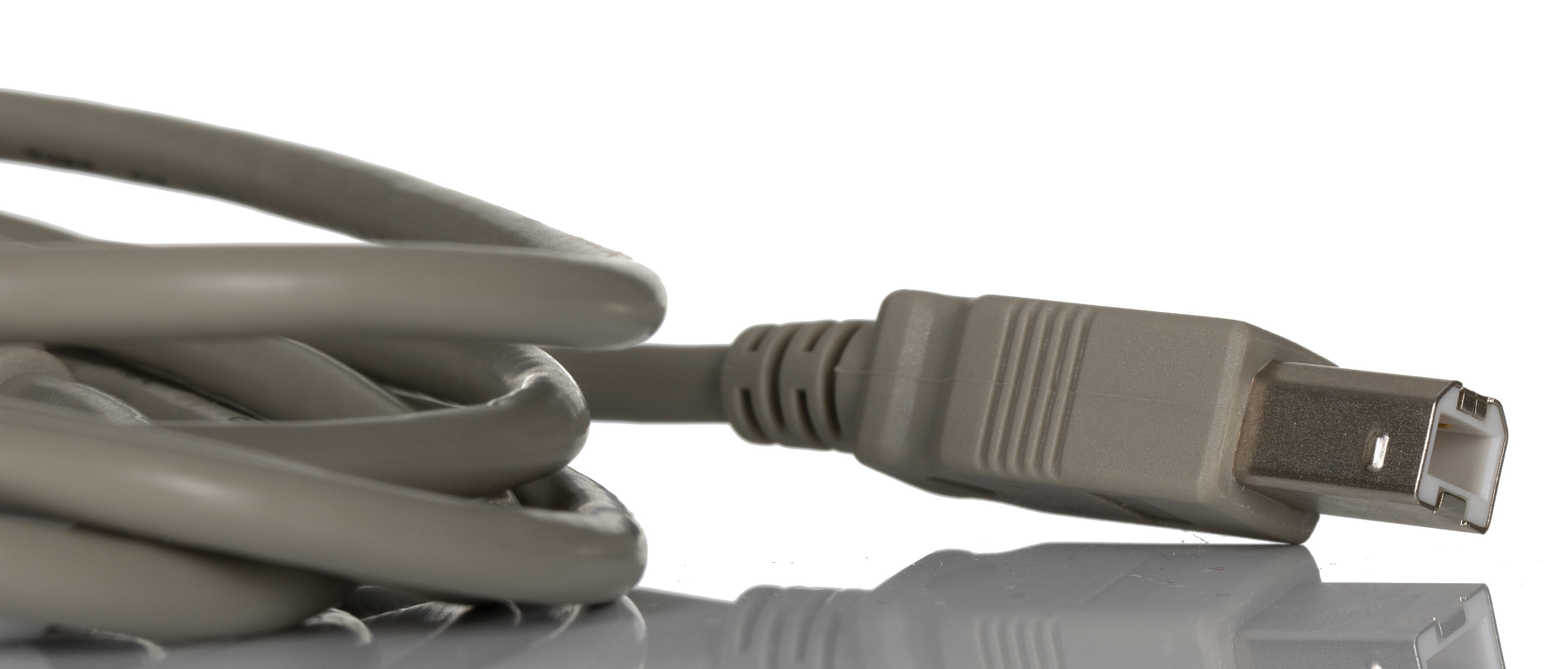 182-8832 RS PRO IC Socket USB Cable, Male USB Type A to Male, USB 2.0 USB B, Grey, 2 m