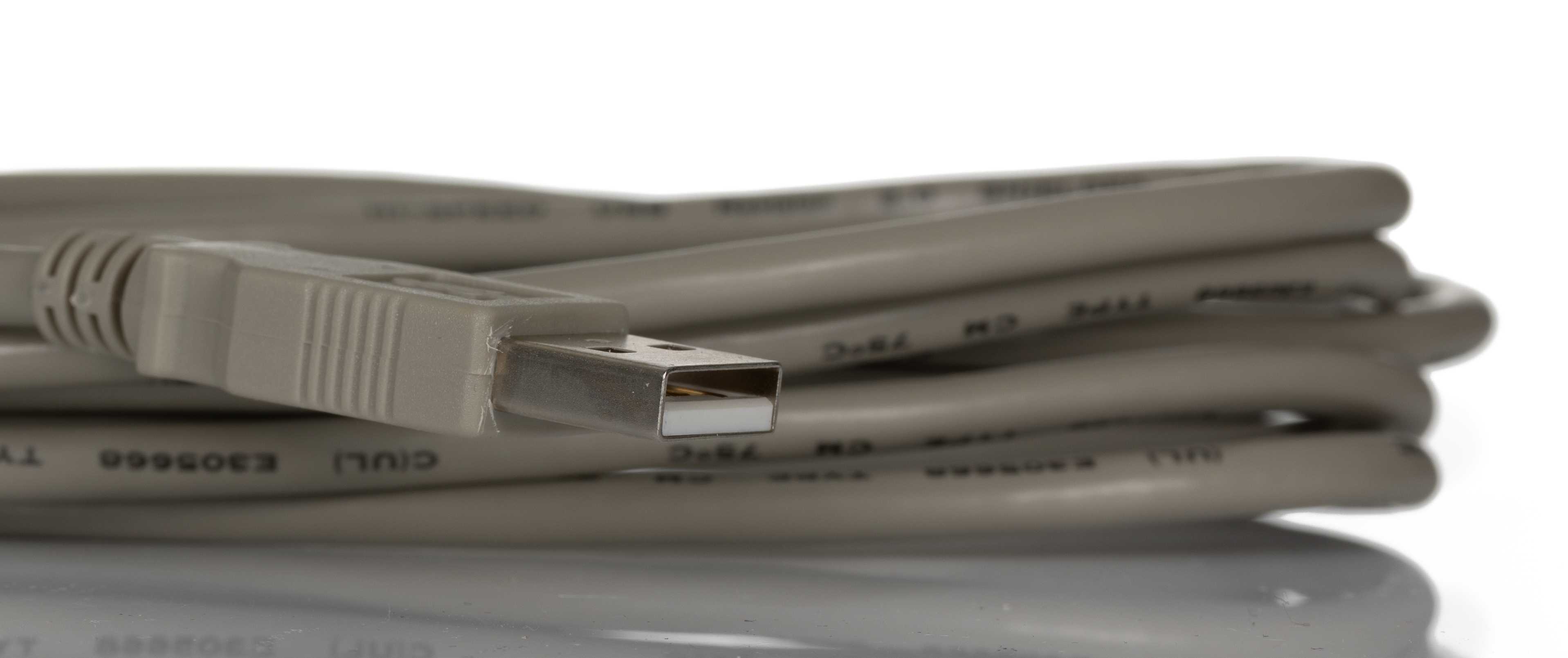182-8832 RS PRO IC Socket USB Cable, Male USB Type A to Male, USB 2.0 USB B, Grey, 2 m