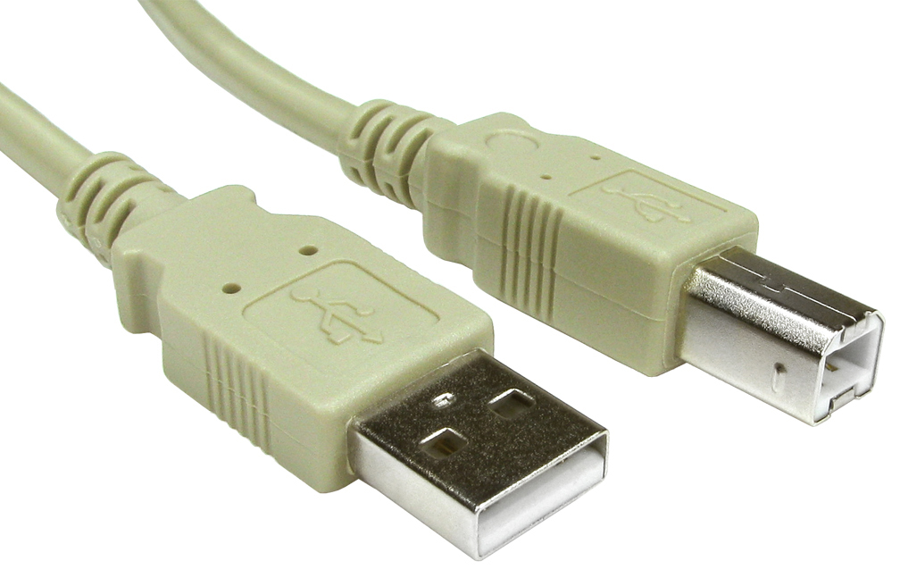 RS PRO IC Socket USB Cable, Male USB Type A to Male, USB 2.0 USB B, Grey, 3 m