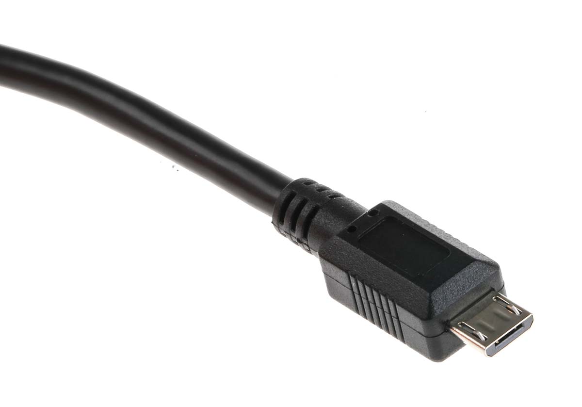 182-8834 RS PRO IC Socket USB Cable, Male USB Type B to Female, USB 2.0 USB Type A, Black, 150 mm
