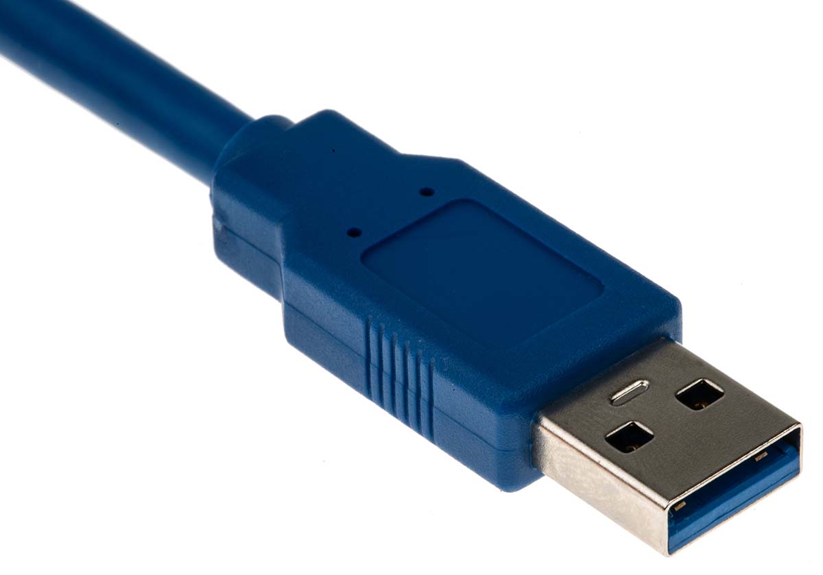 182-8836 RS PRO IC Socket USB Cable, Male USB Type A to Male, USB 3.0 USB B, Blue, 1 m