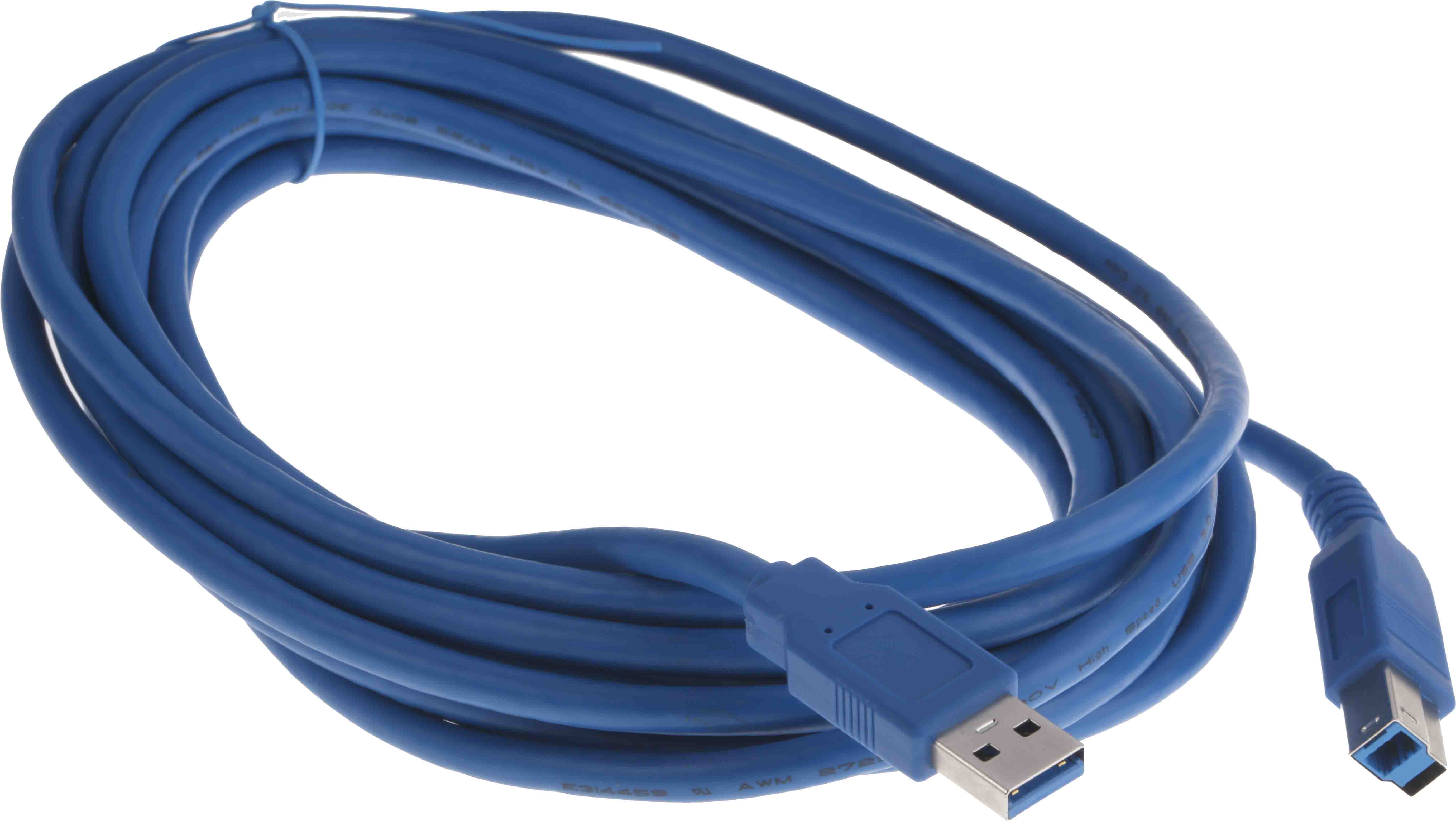RS PRO IC Socket USB Cable, Male USB Type A to Male, USB 3.0 USB B, Blue, 5 m