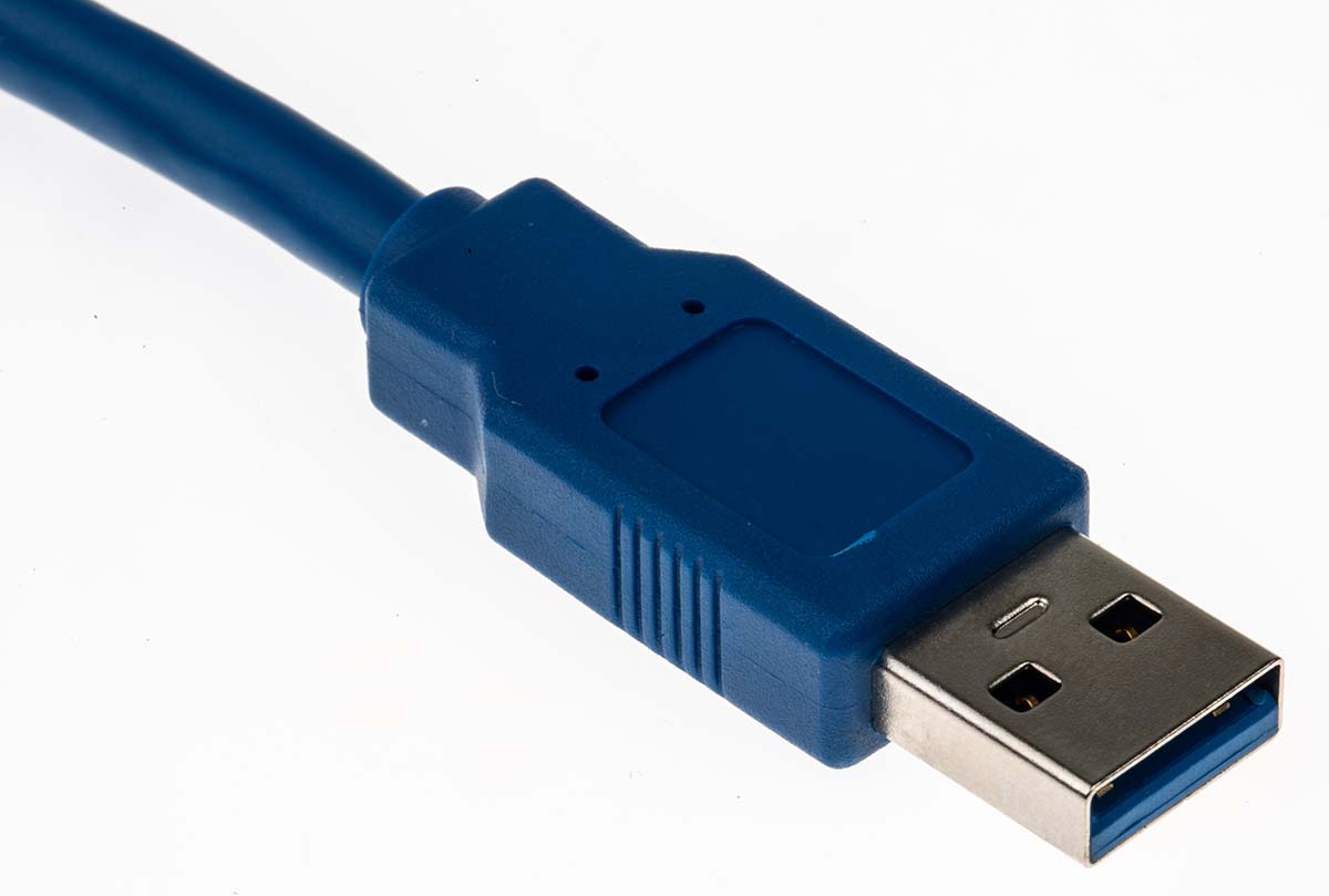 182-8844 RS PRO IC Socket USB Cable, Male USB Type A to Male, USB 3.0 USB Type A, Blue, 3 m