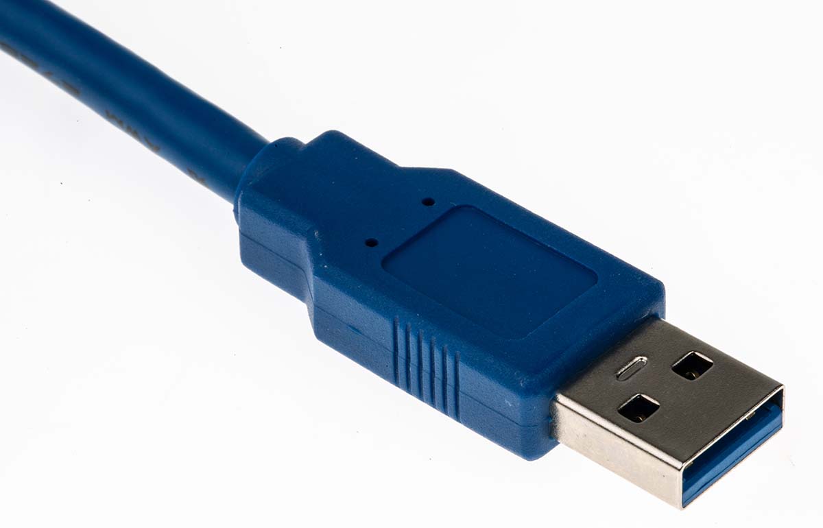 182-8844 RS PRO IC Socket USB Cable, Male USB Type A to Male, USB 3.0 USB Type A, Blue, 3 m