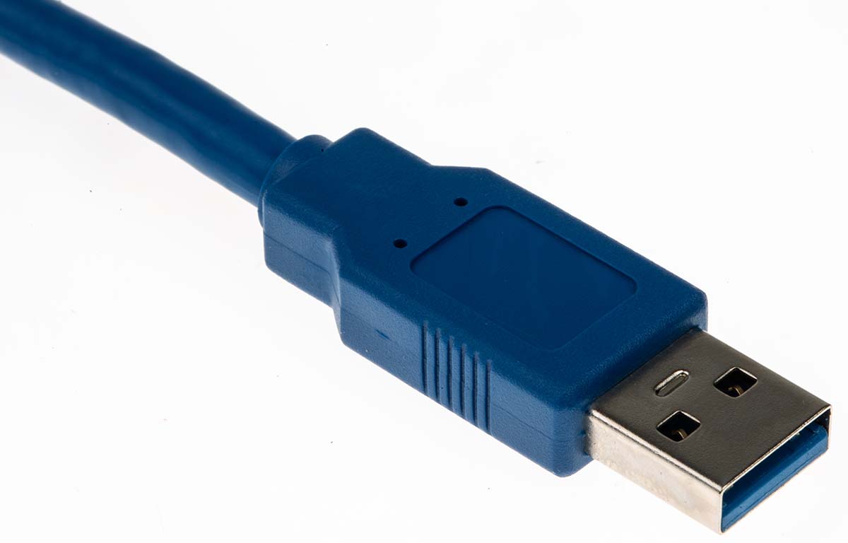 182-8845 RS PRO IC Socket USB Cable, Male USB Type A to Male, USB 3.0 USB Type A, Blue, 5 m