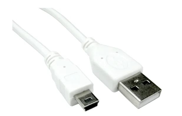 RS PRO IC Socket USB Cable, Male USB Type A to Male, USB 2.0 Mini USB Type B, White, 3 m