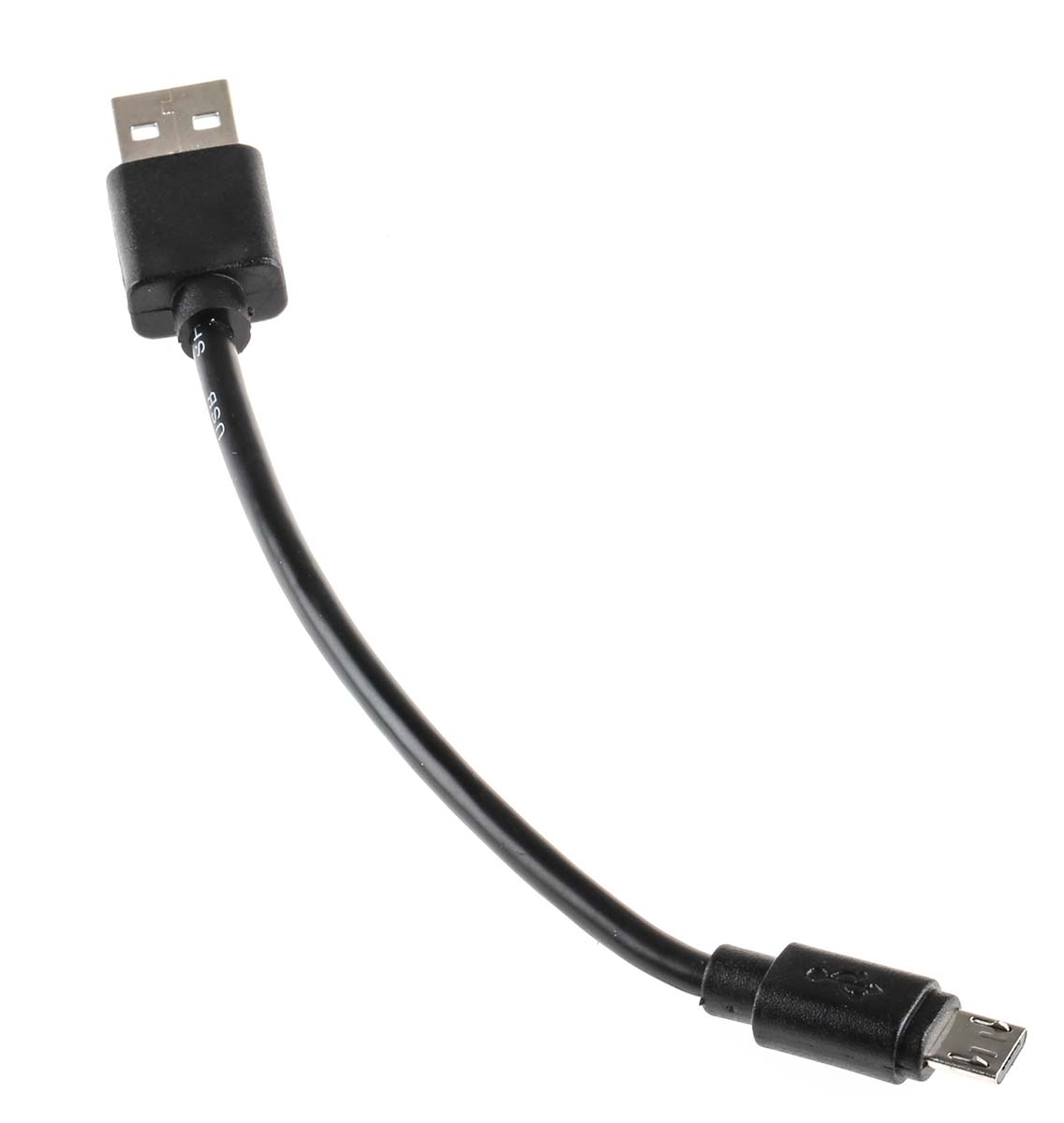 RS PRO IC Socket USB Cable, Male USB Type A to Male, USB 2.0 Micro USB Type B, Black, 150 mm