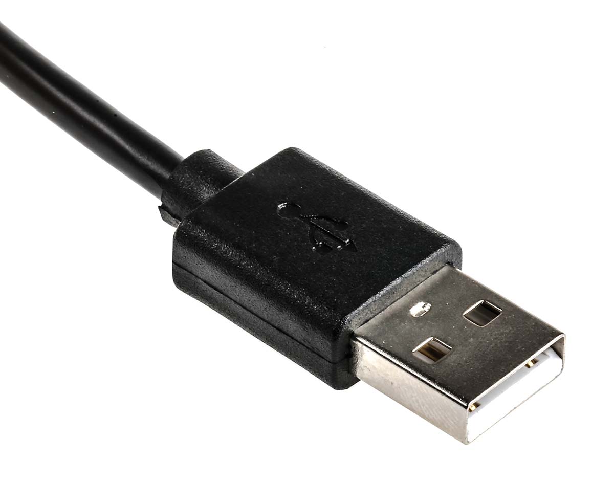182-8869 RS PRO IC Socket USB Cable, Male USB Type A to Male, USB 2.0 Micro USB Type B, Black, 150 mm
