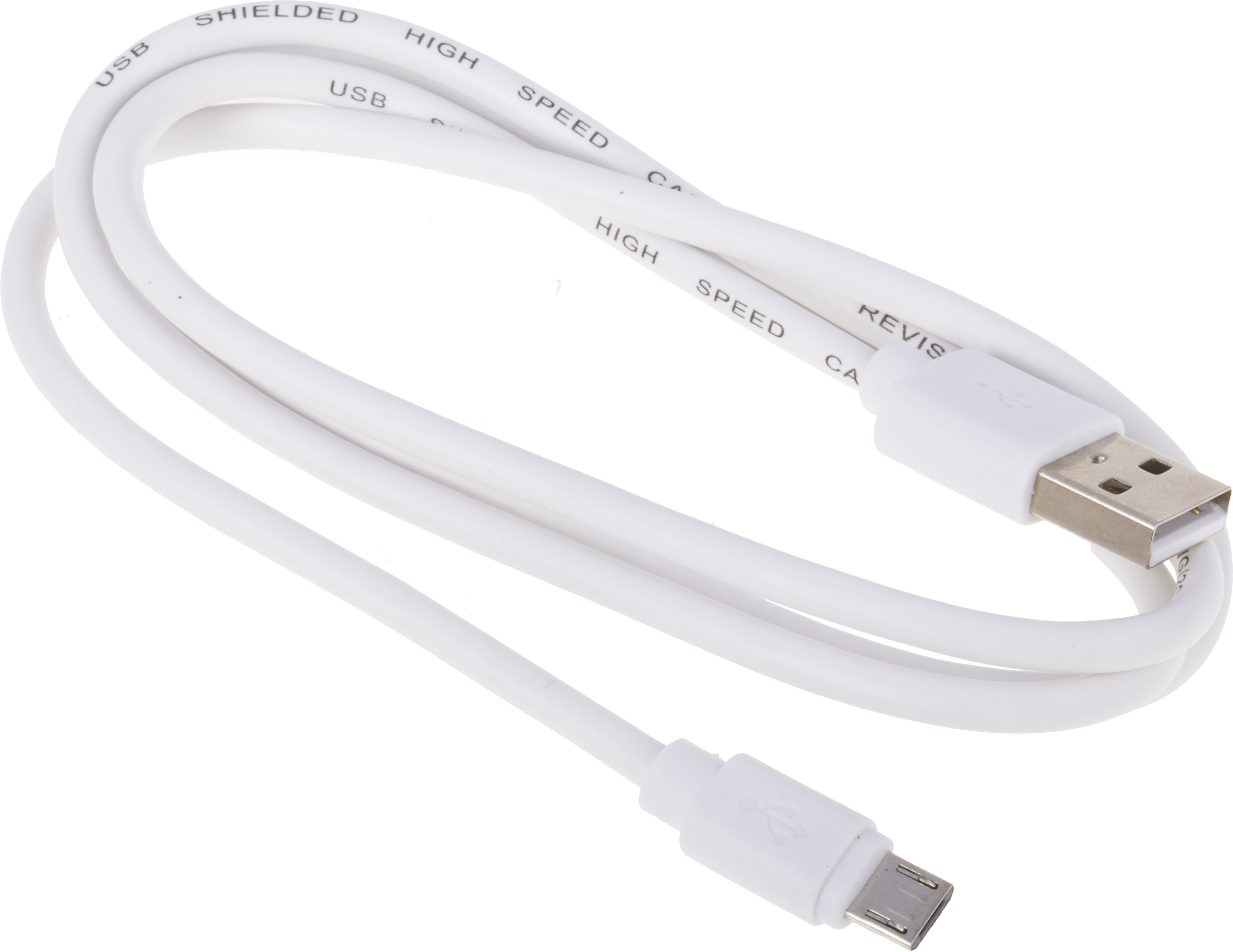 182-8871 RS PRO IC Socket USB Cable, Male USB Type A to Male, USB 2.0 Micro USB Type B, White, 1 m