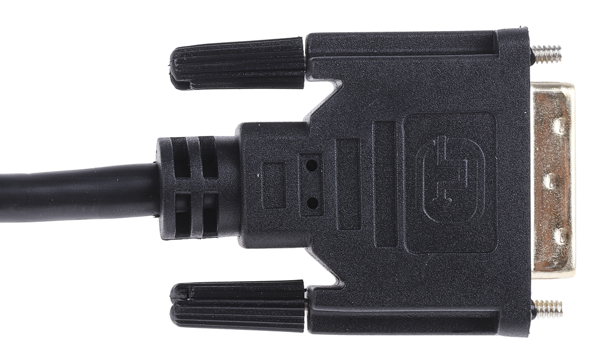 182-8878 RS PRO, 1 m 4K HDMI Cable, - Male DVI-D Single Link to Male DVI, Black
