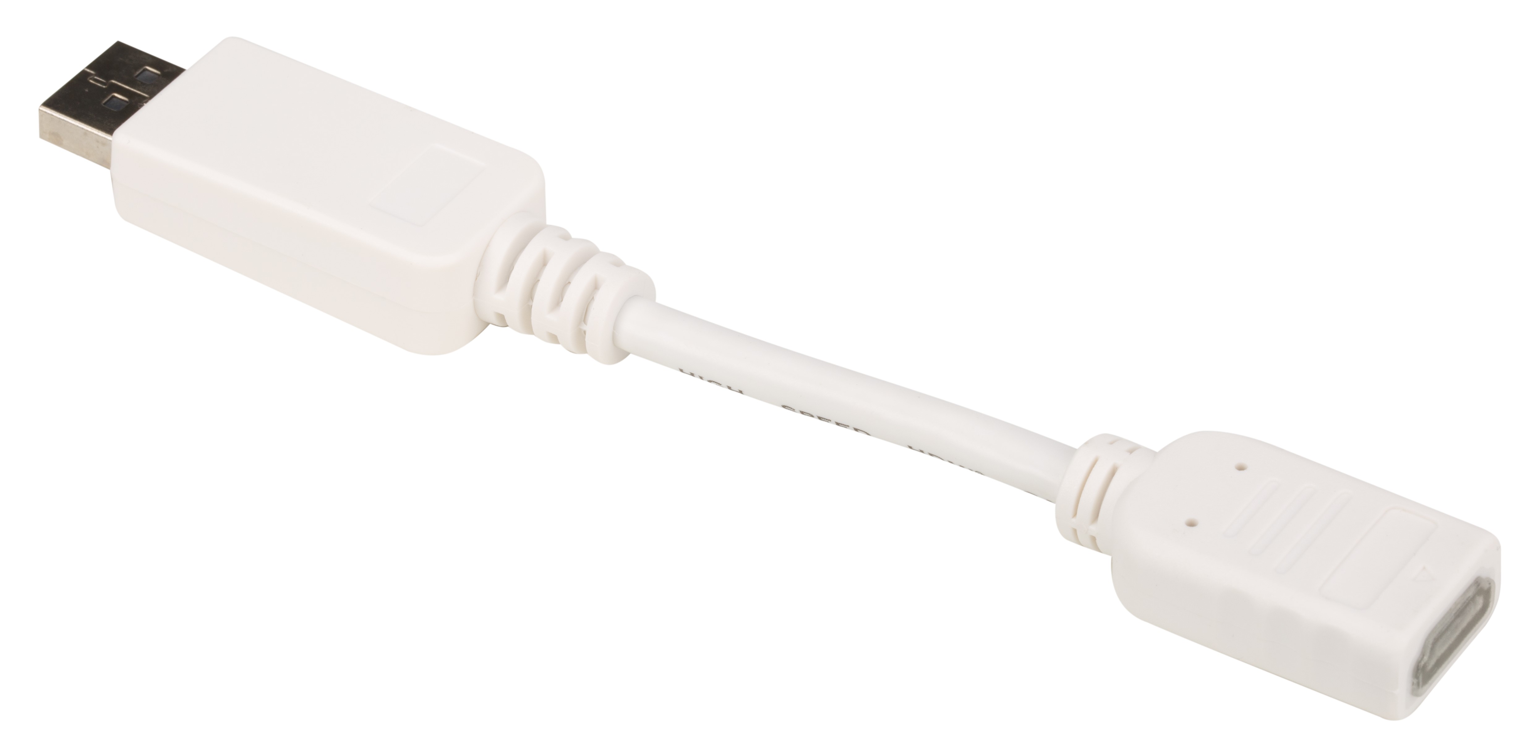 RS PRO Male DisplayPort to Female HDMI, Polyvinyl Chloride DisplayPort Cable, 150 mm
