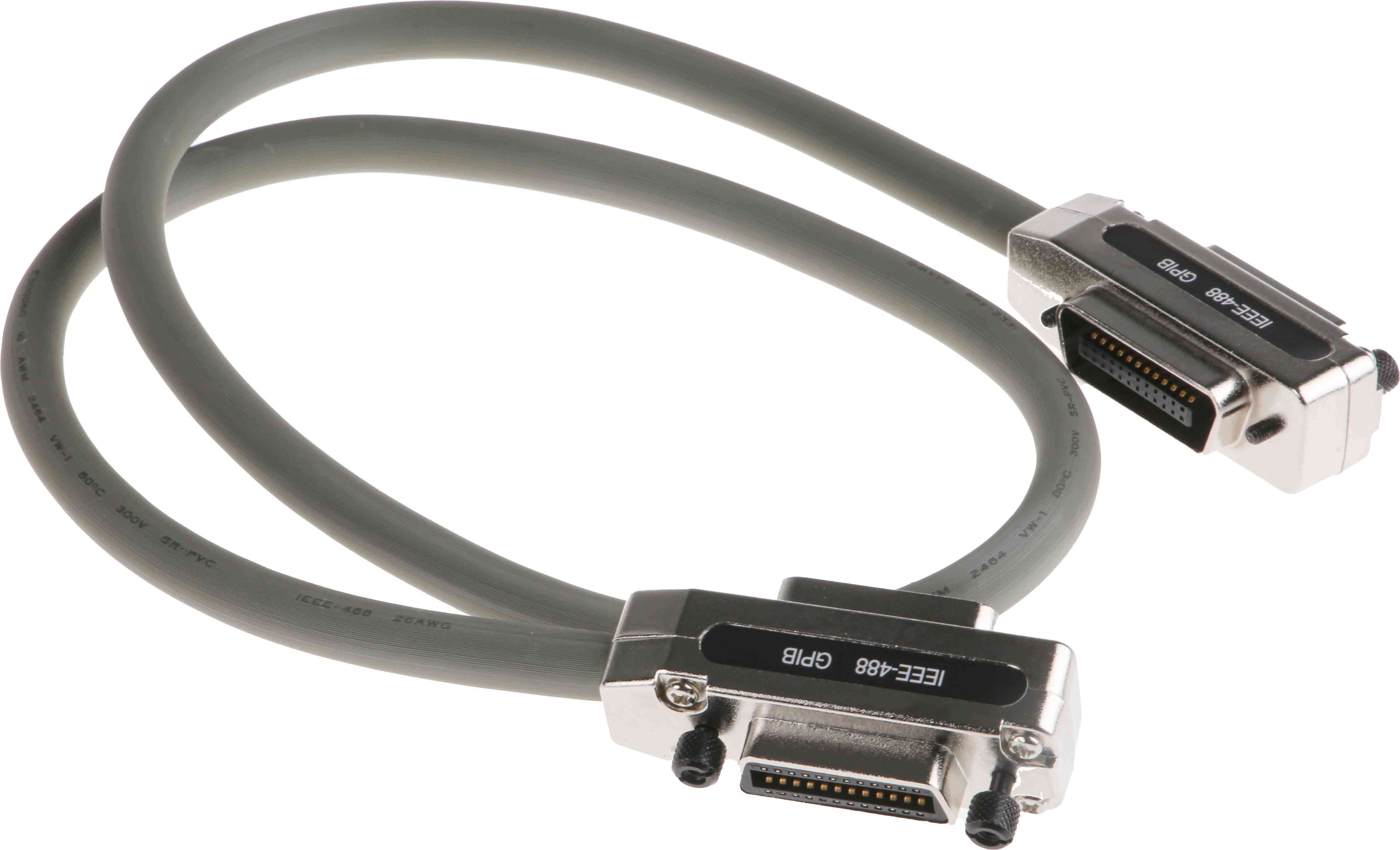 RS PRO Male/Female GPIB to Male/Female IEEE 488 Parallel Cable, 1 m, Grey Sheath
