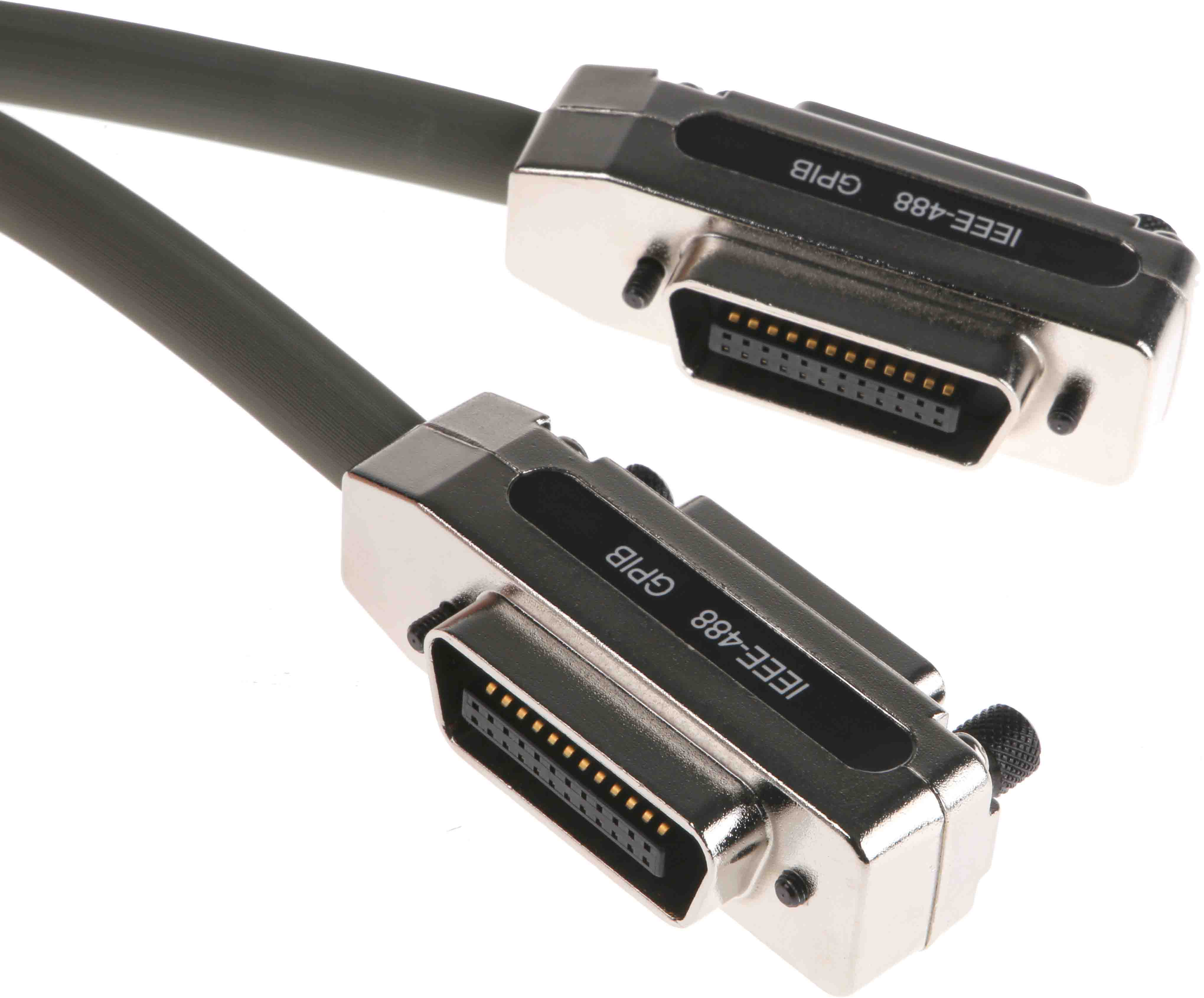 182-8901 RS PRO Male/Female GPIB to Male/Female IEEE 488 Parallel Cable, 1 m, Grey Sheath