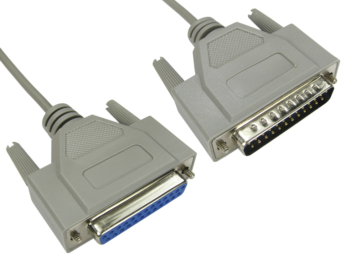 RS PRO Male D-Sub 25-Pin to Female DB25 Serial Cable, 6 m Polyvinyl Chloride, SL Series
