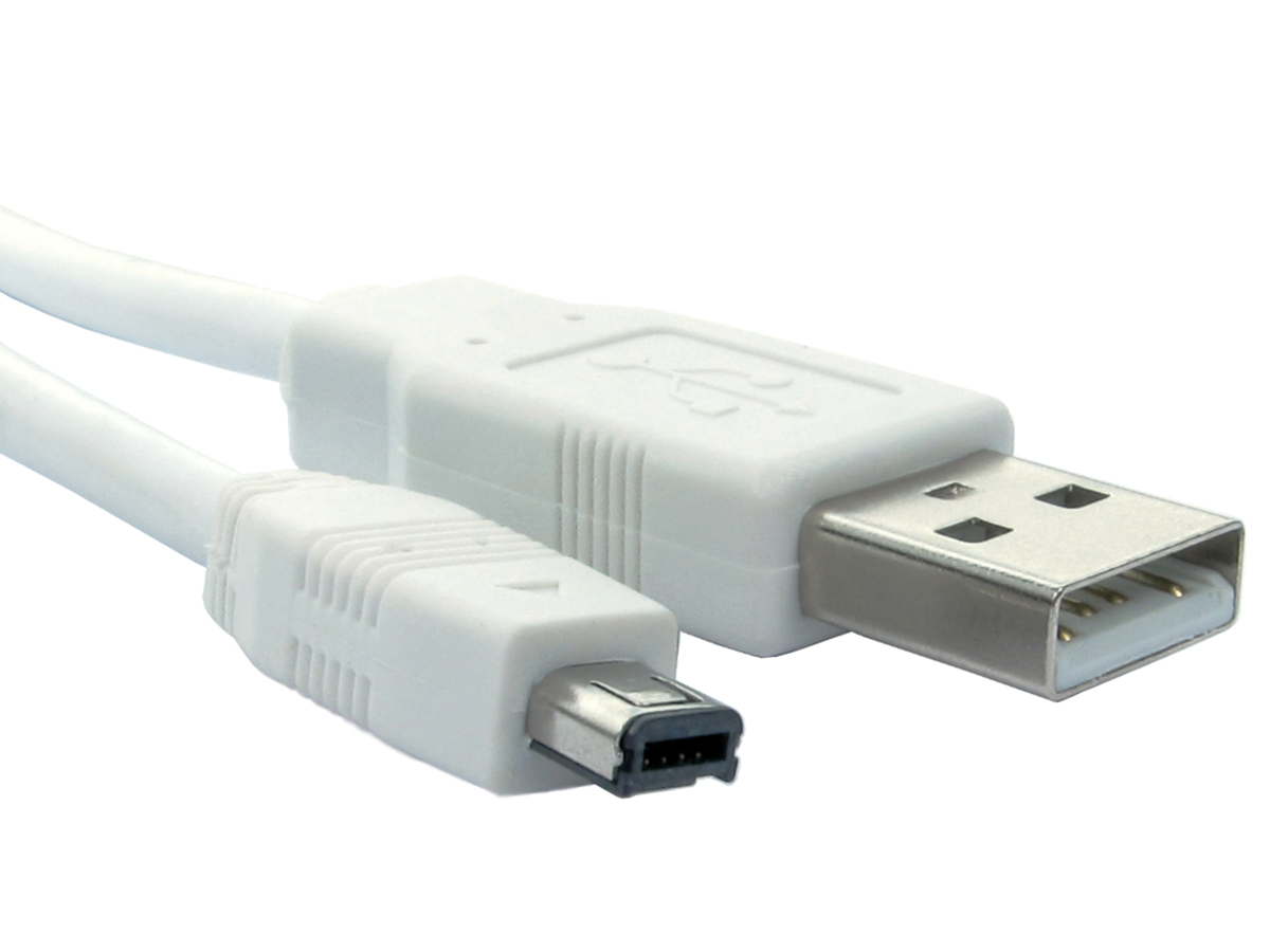 RS PRO IC Socket USB Cable, Male USB Type A to Male, USB 2.0 Mini USB Type B, White, 3 m