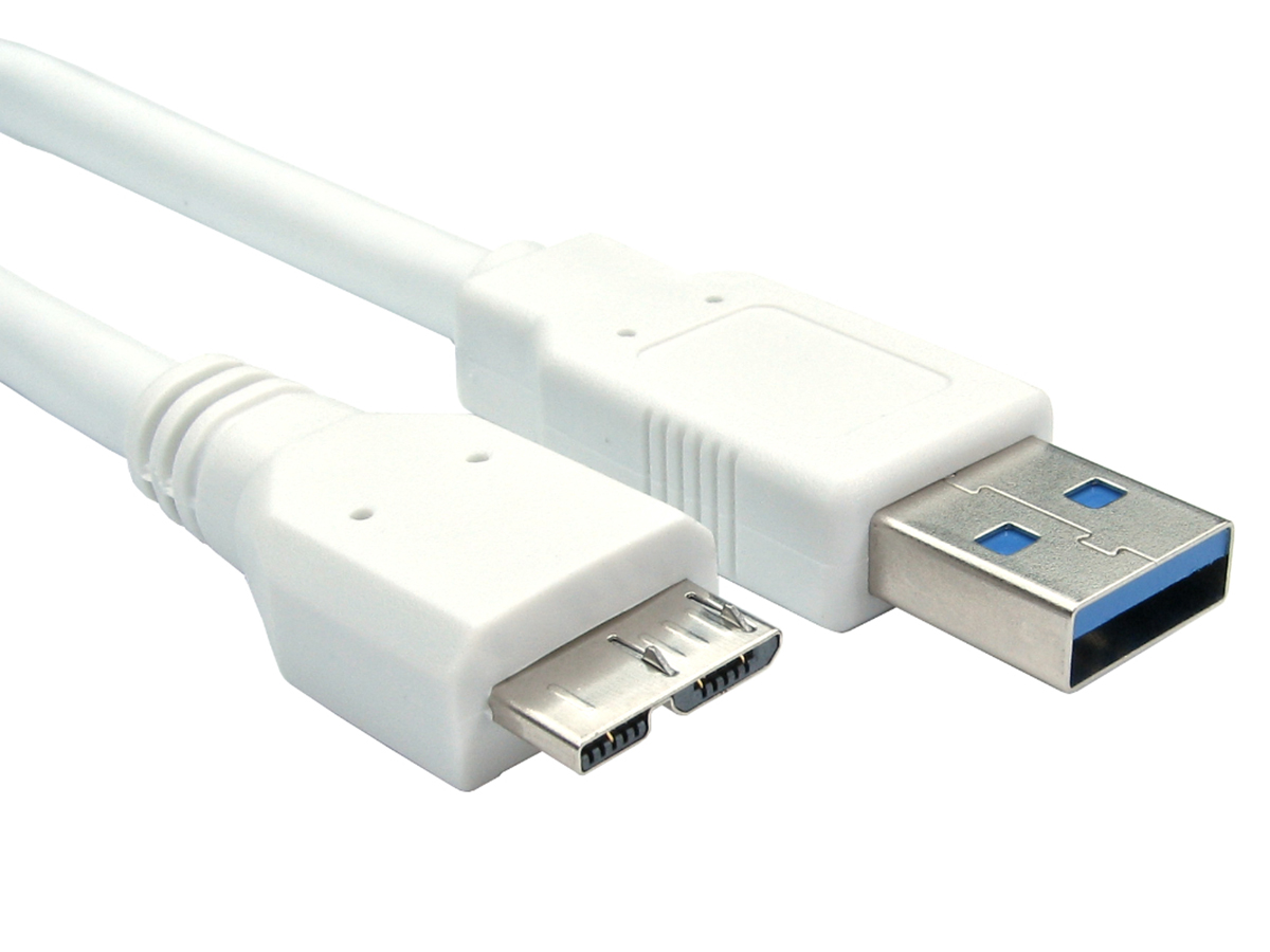 RS PRO IC Socket USB Cable, Male USB Type A to Male, USB 3.0 Micro USB Type B, White, 150 mm