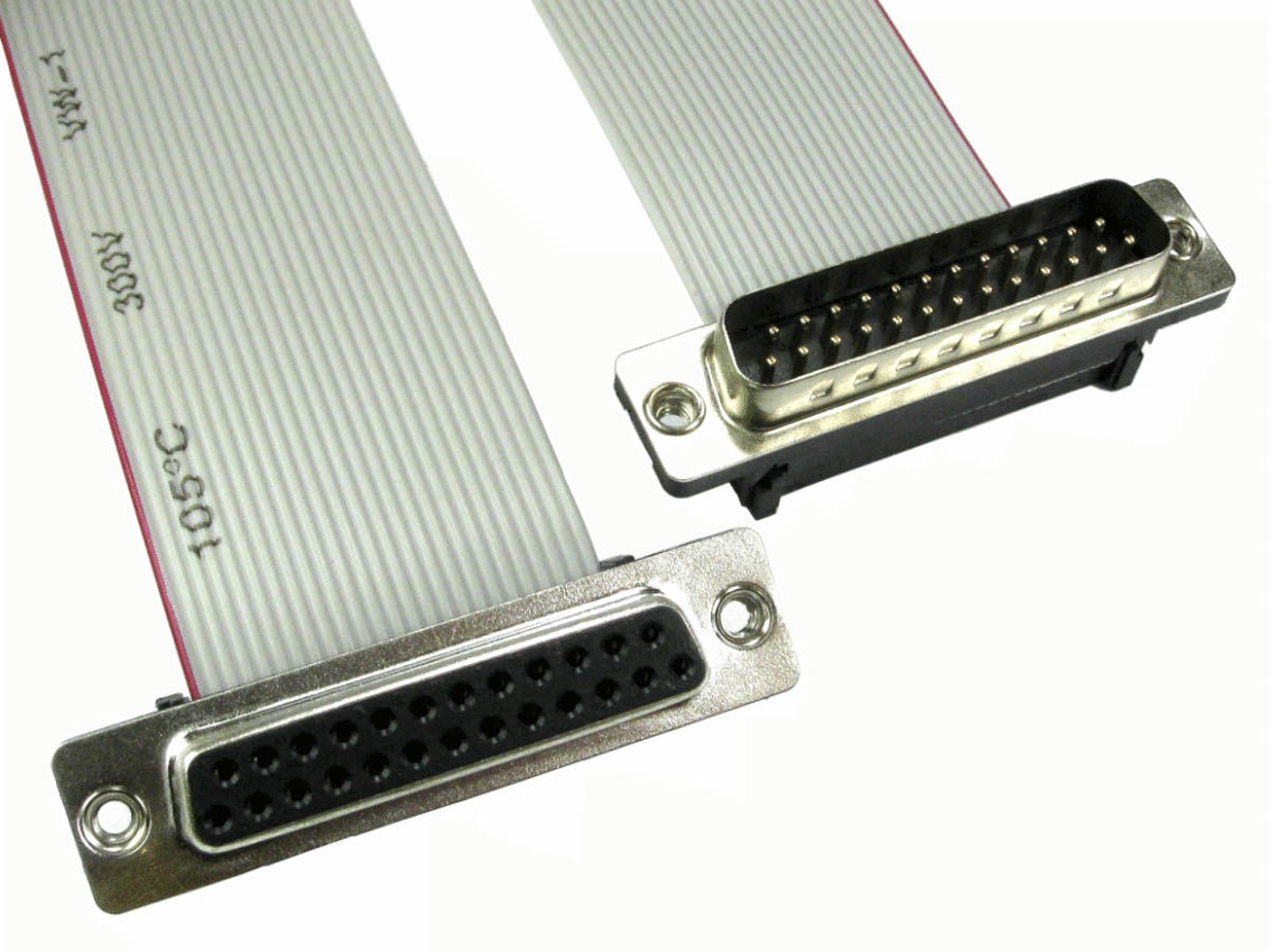 RS PRO Male D-Sub 25-Pin to Female DB25 Serial Cable, 0.5 m Polyvinyl Chloride, PC Series