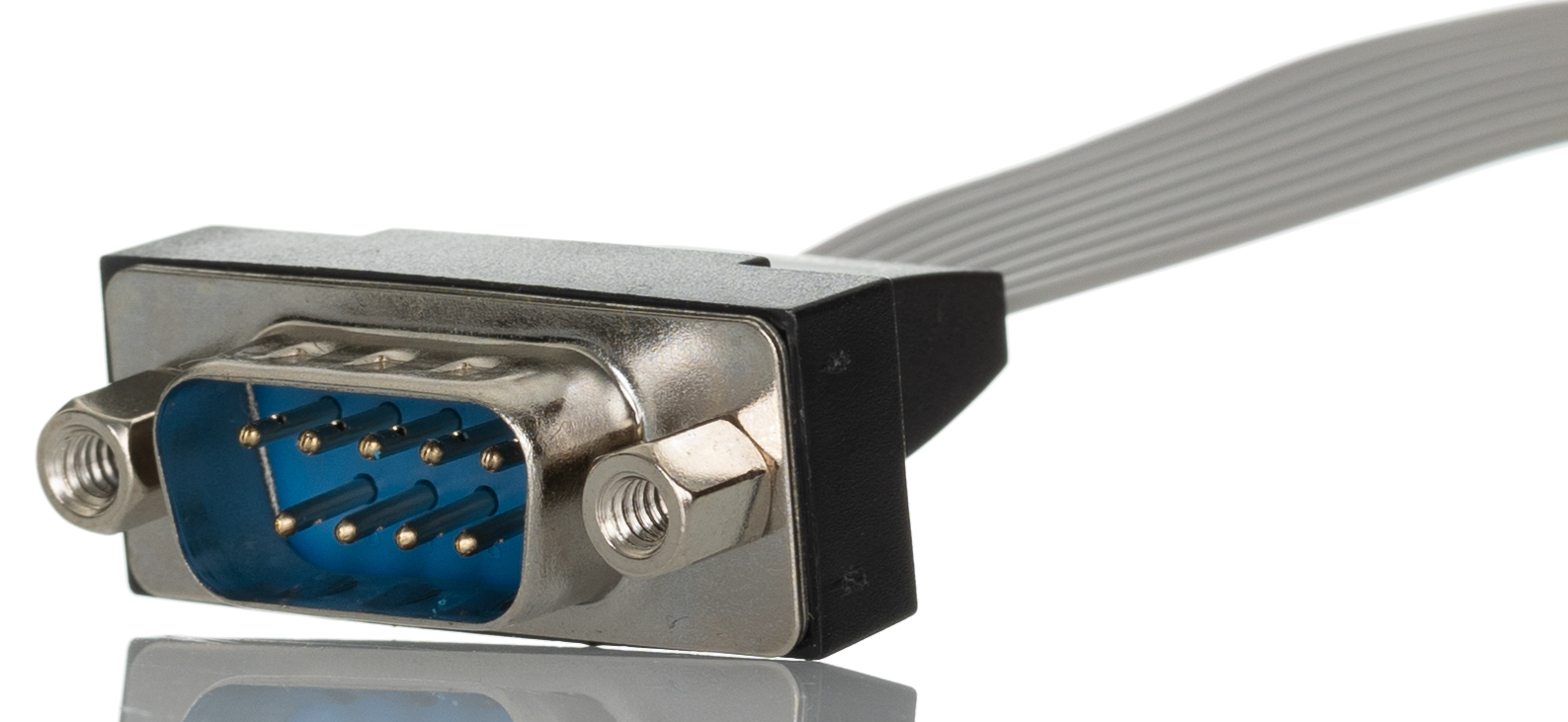 182-8919 RS PRO Male D-Sub 9-Pin to Male DB9 Serial Cable, 300 mm Polyvinyl Chloride, EX Series