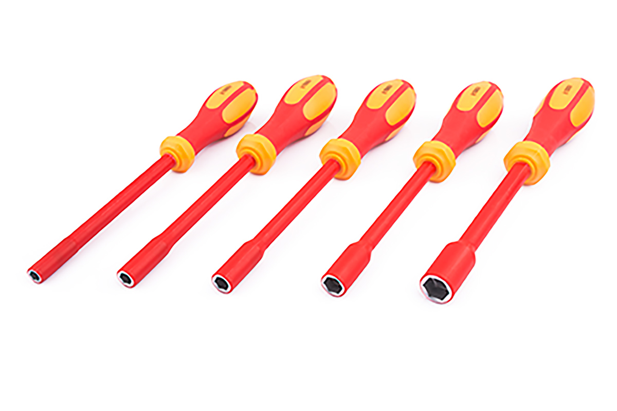 182-9772 RS PRO Hexagon Nut Driver, 6 To 13 mm Tip VDE/1000V Approved, 125 mm Blade, 125 mm Overall