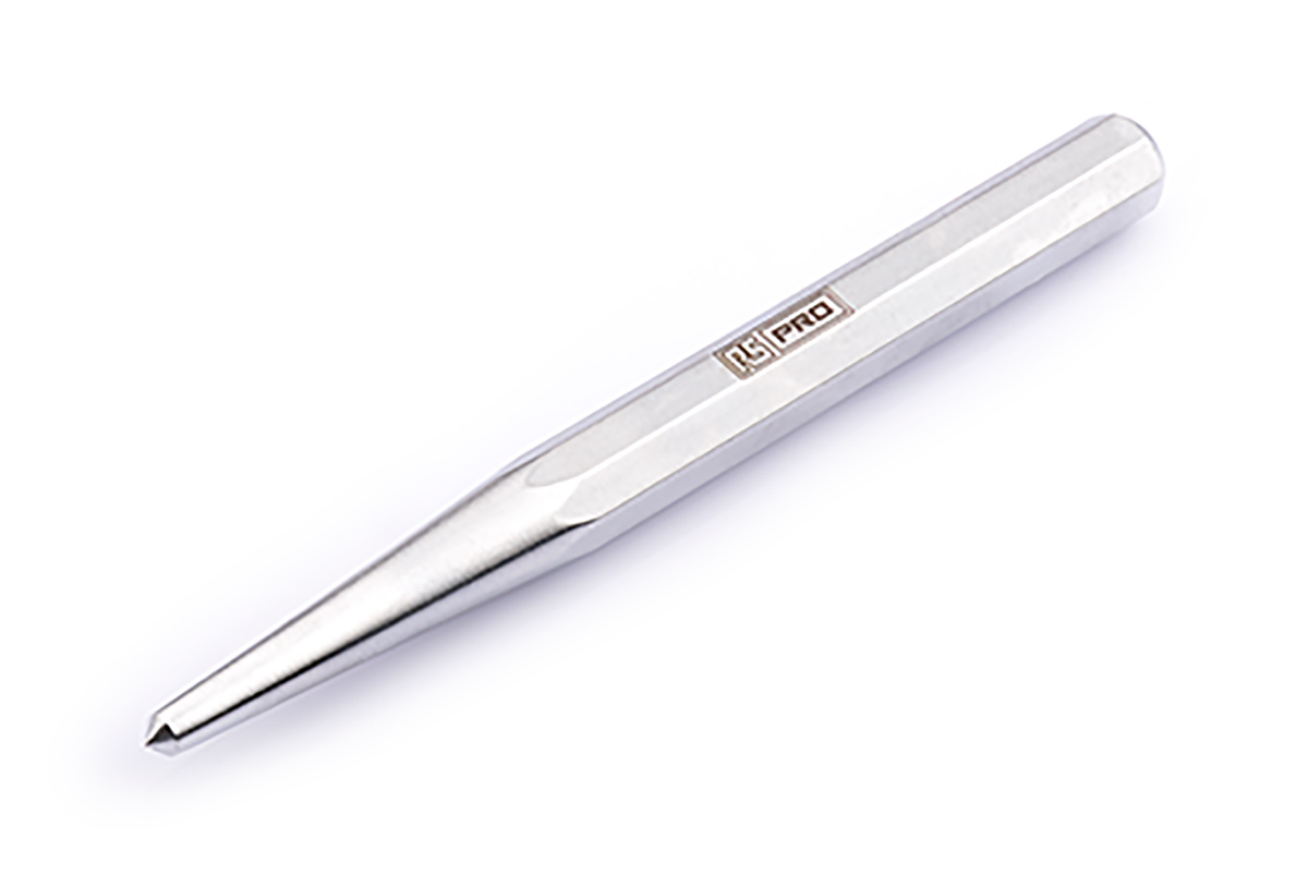 182-9787 RS PRO 1-Piece Centre Punch, Centre Punch, 4mm Shank, 120 mm Overall