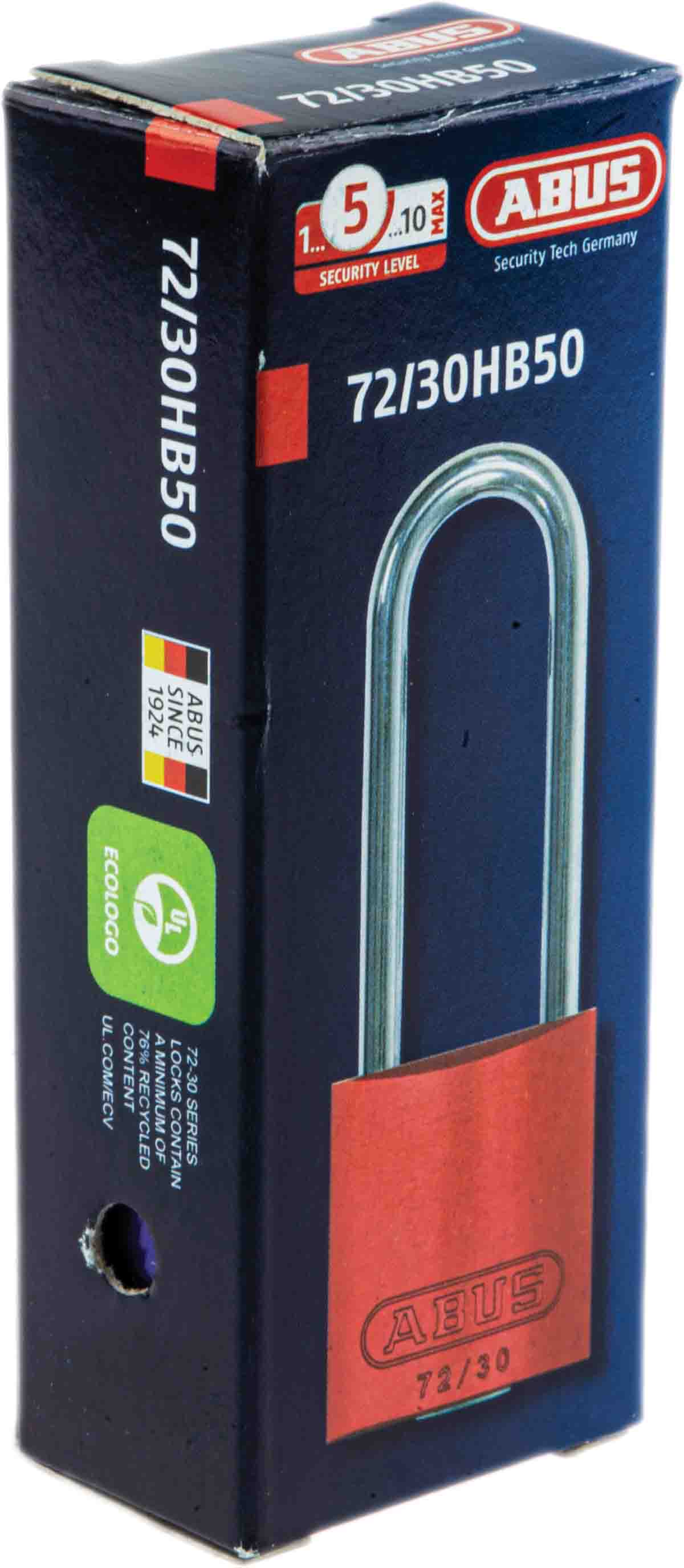 1820 ABUS Key Steel, Aluminium Safety Padlock Weatherproof, 4.4 mm Shackle, 32.2 mm Body