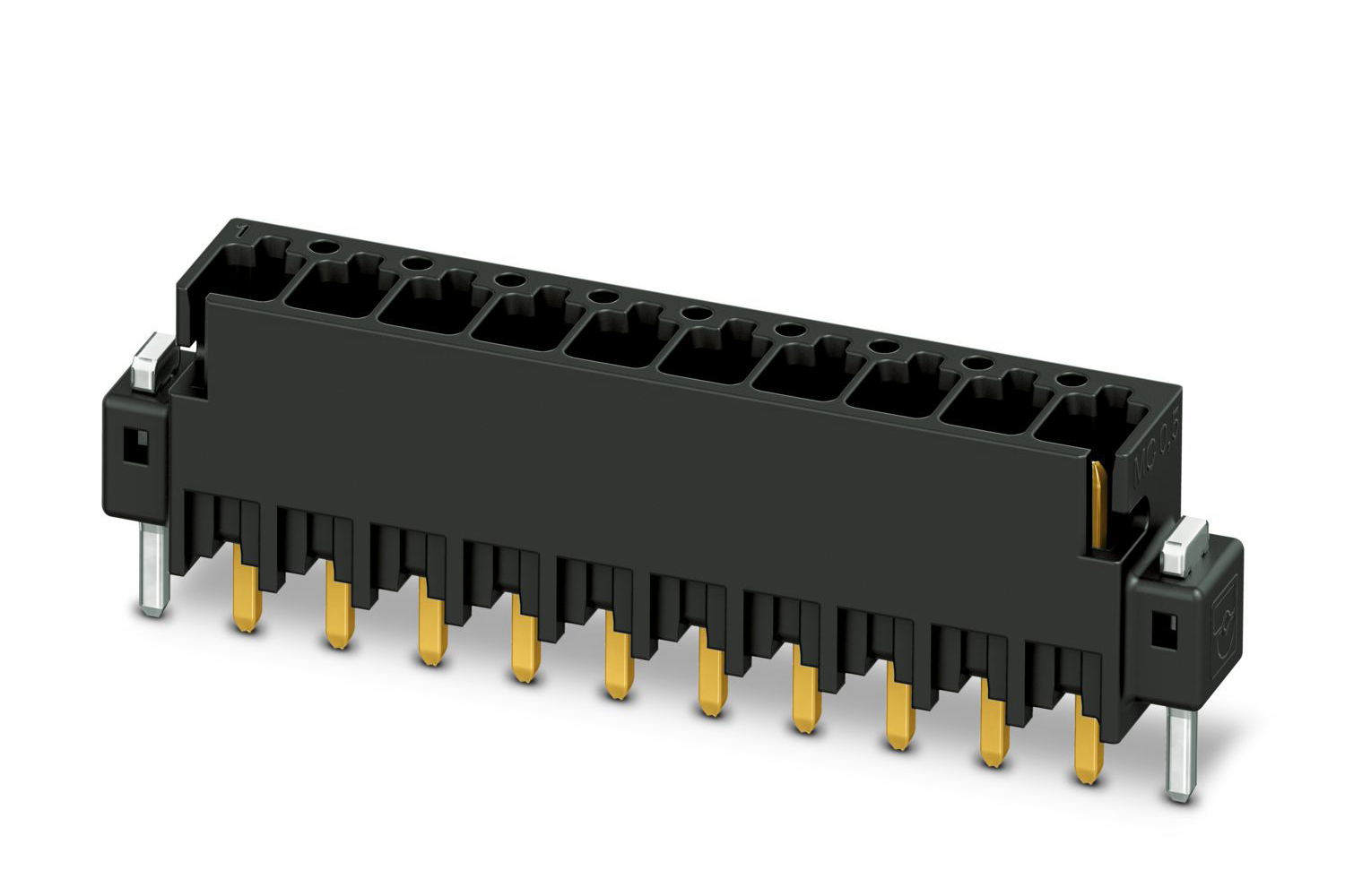 Phoenix Contact MCV 0.5/ 2-G-2.54 P20 THR R24 Series Pluggable Terminal Block, 2-Contact, 2.54 mm Pitch, 1 Row, 1821397